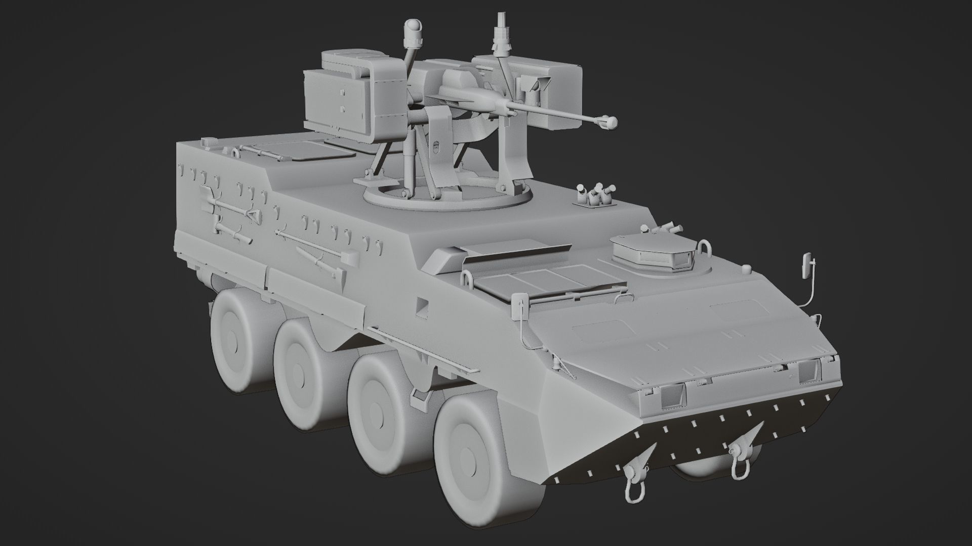 Pandur II 8x8 - Blender Asset Low-poly 3D model_24