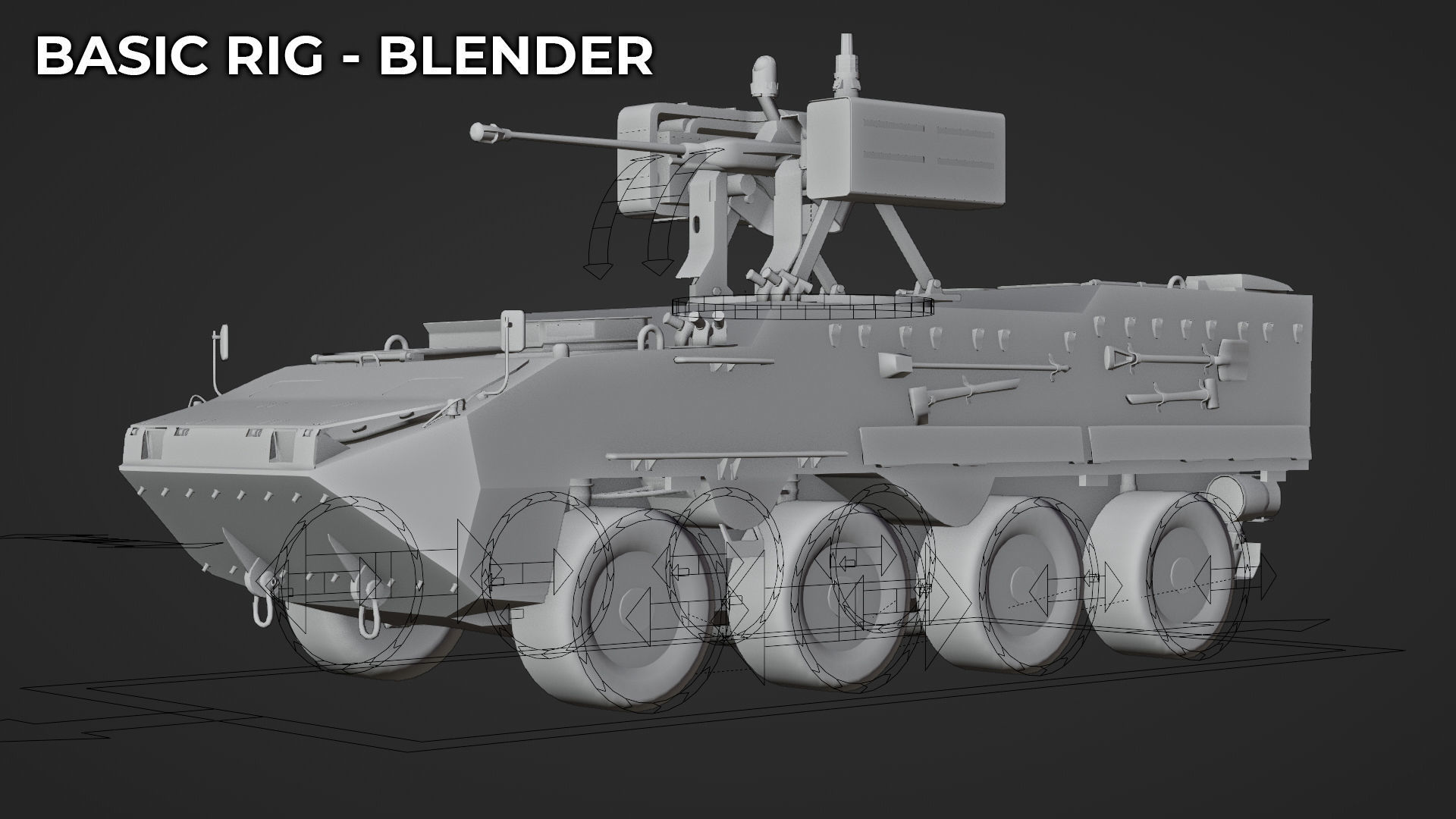 Pandur II 8x8 - Blender Asset Low-poly 3D model_15