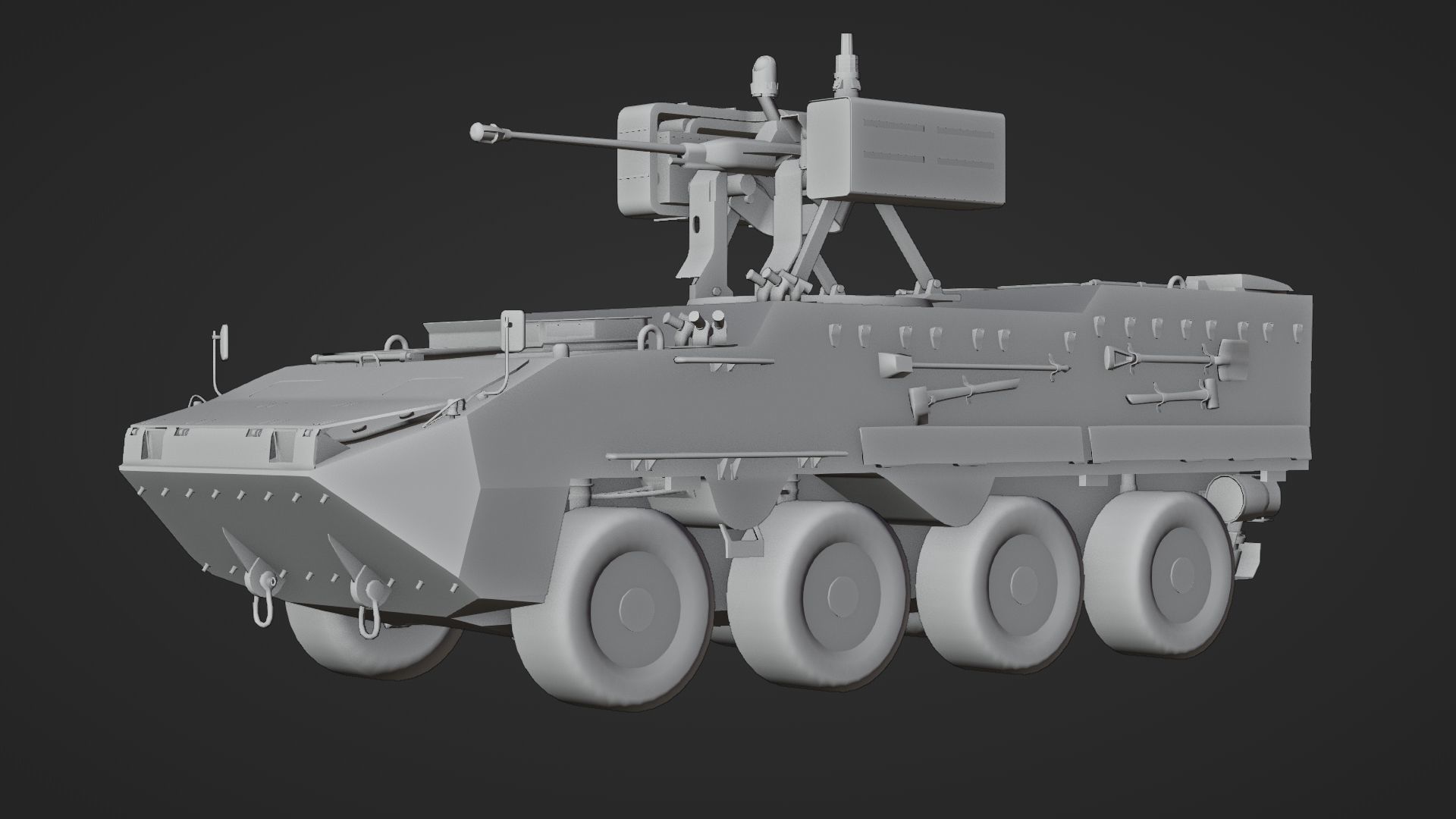 Pandur II 8x8 - Blender Asset Low-poly 3D model_21