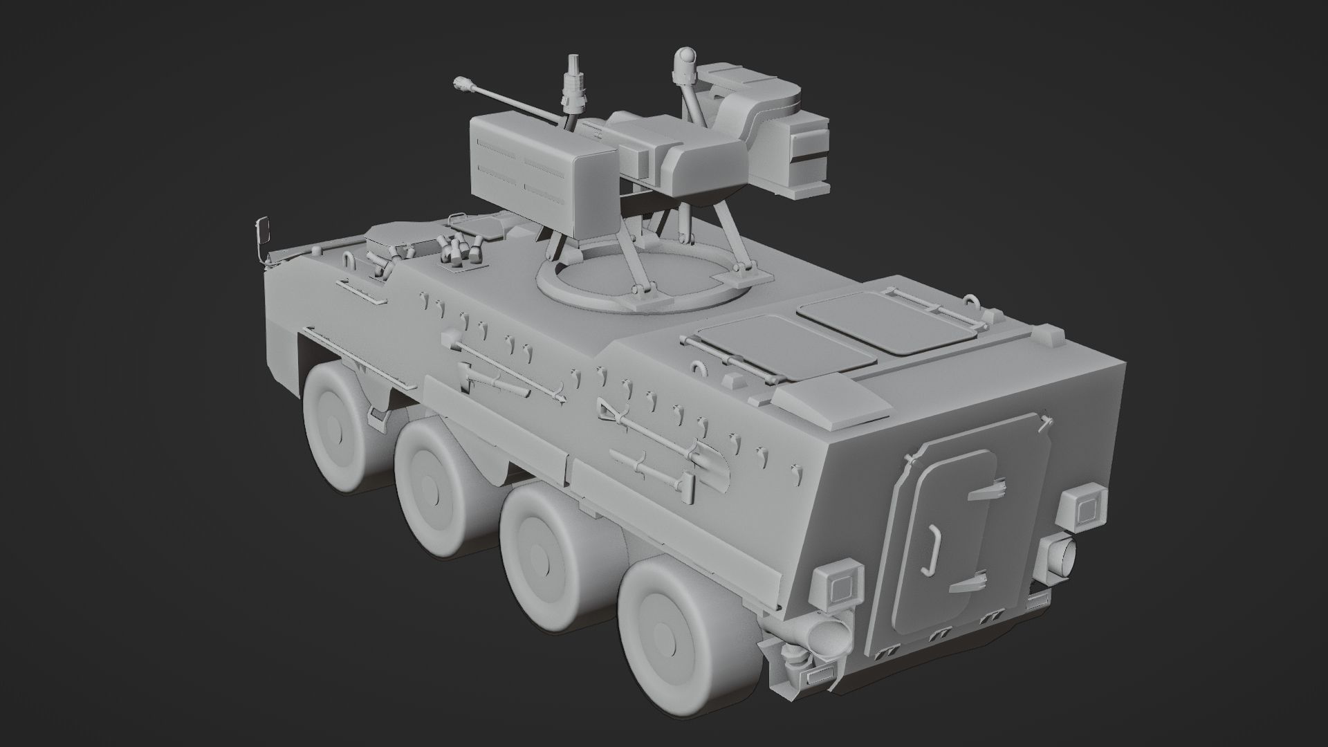 Pandur II 8x8 - Blender Asset Low-poly 3D model_25