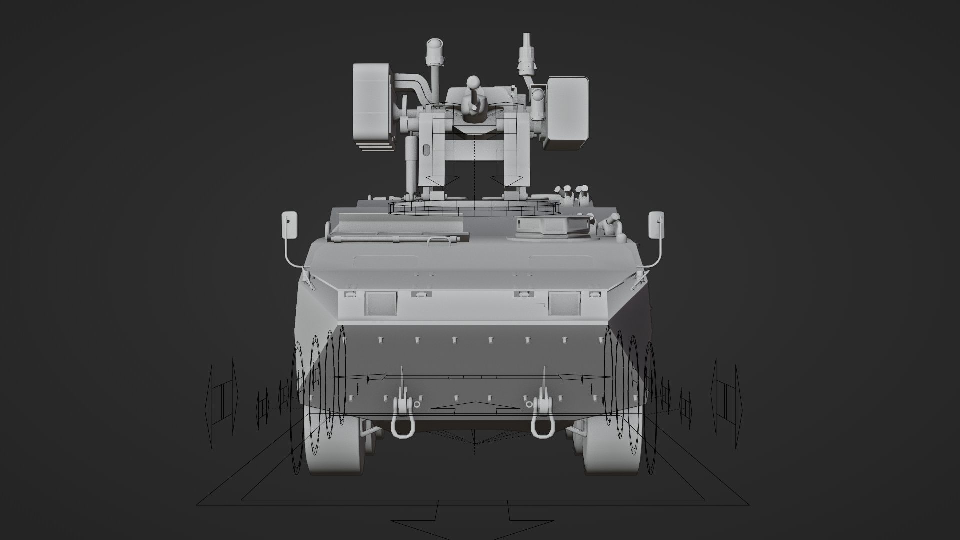 Pandur II 8x8 - Blender Asset Low-poly 3D model_16