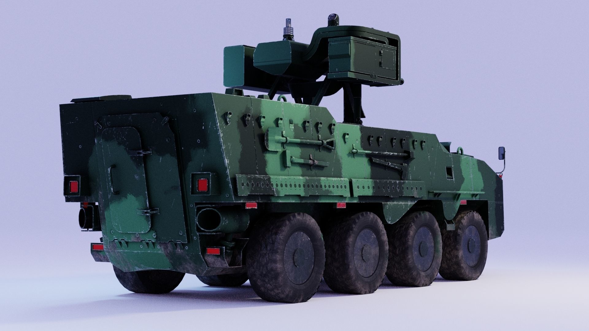 Pandur II 8x8 - Blender Asset Low-poly 3D model_5