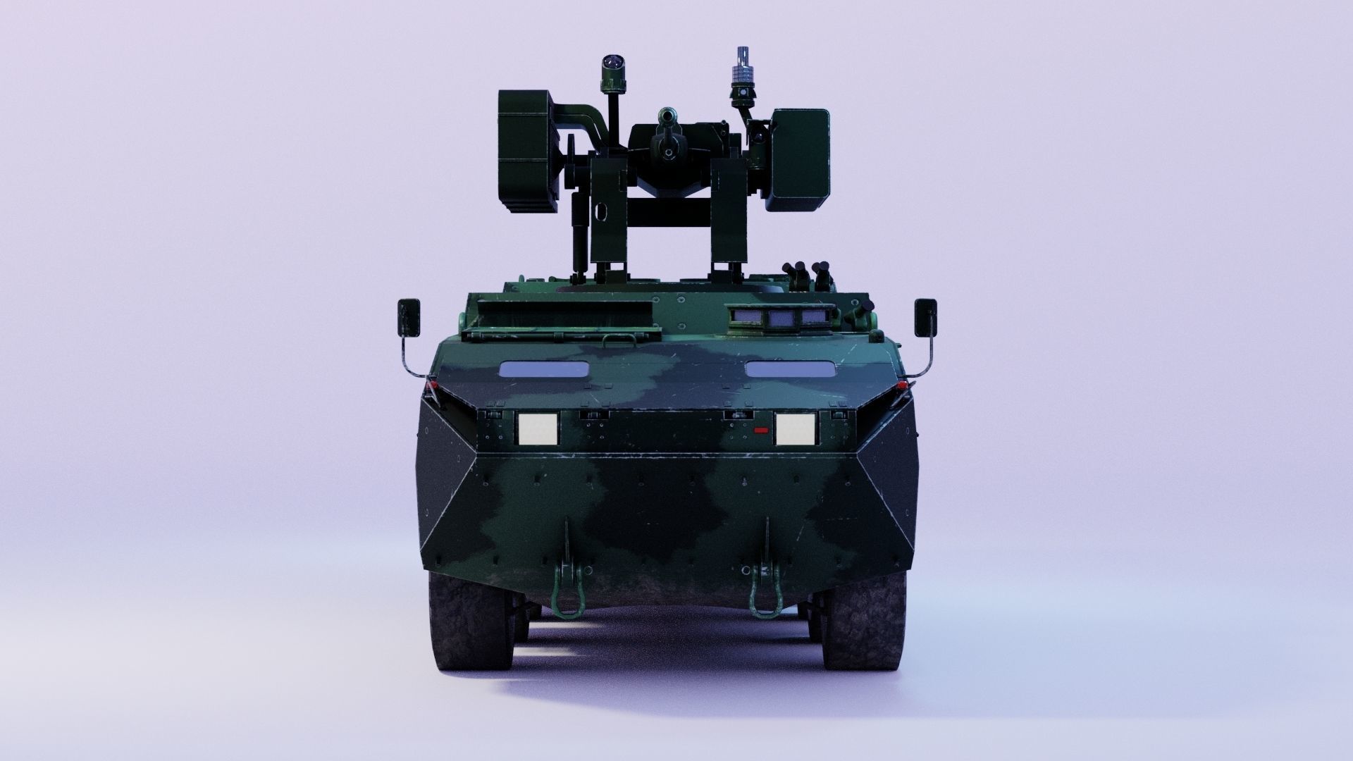 Pandur II 8x8 - Blender Asset Low-poly 3D model_4