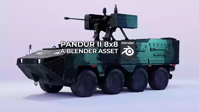 Pandur II 8x8 - Blender Asset