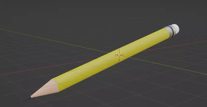 pencil Low-poly 3D model_0