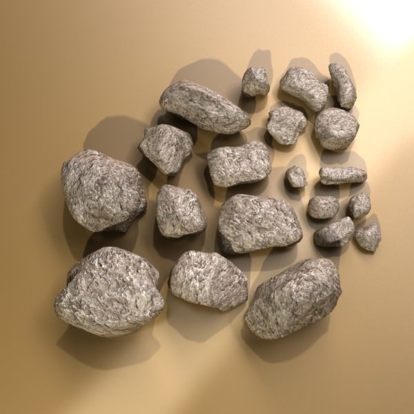 Stones 01 3D model_5