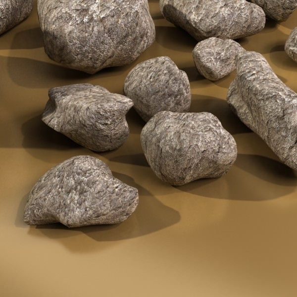 Stones 01 3D model_6