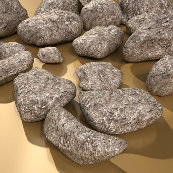 Stones 01 3D model_4