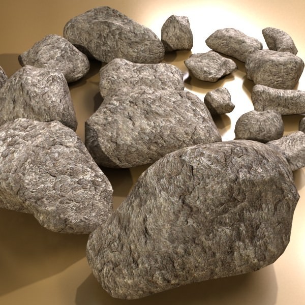 Stones 01 3D model_3