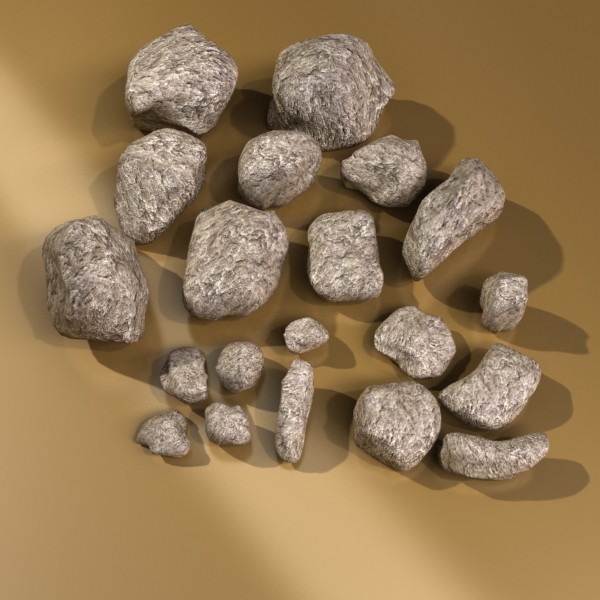 Stones 01 3D model_1