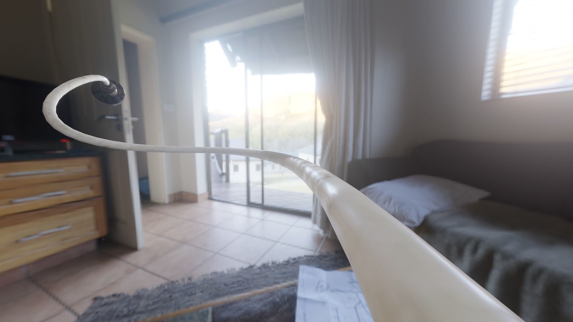 old power cord cable 220v Low-poly 3D model_4