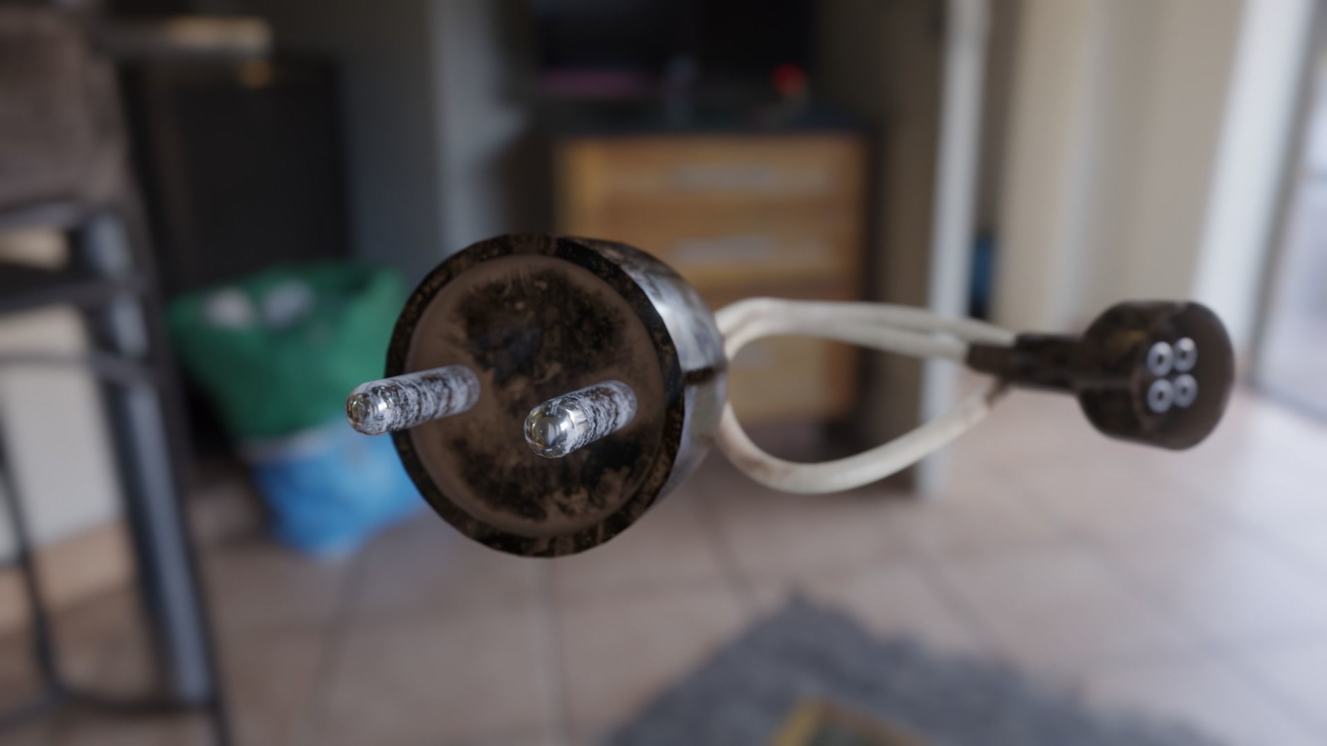 old power cord cable 220v Low-poly 3D model_1