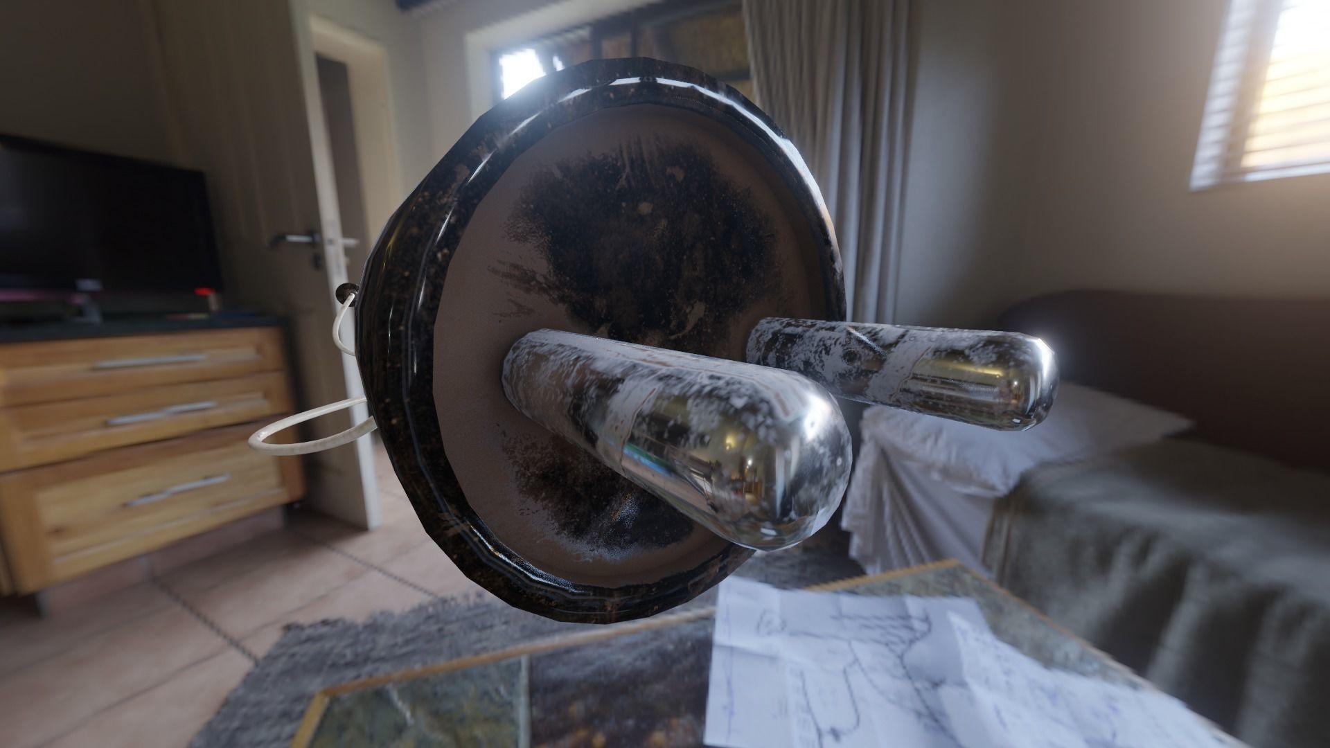 old power cord cable 220v Low-poly 3D model_3