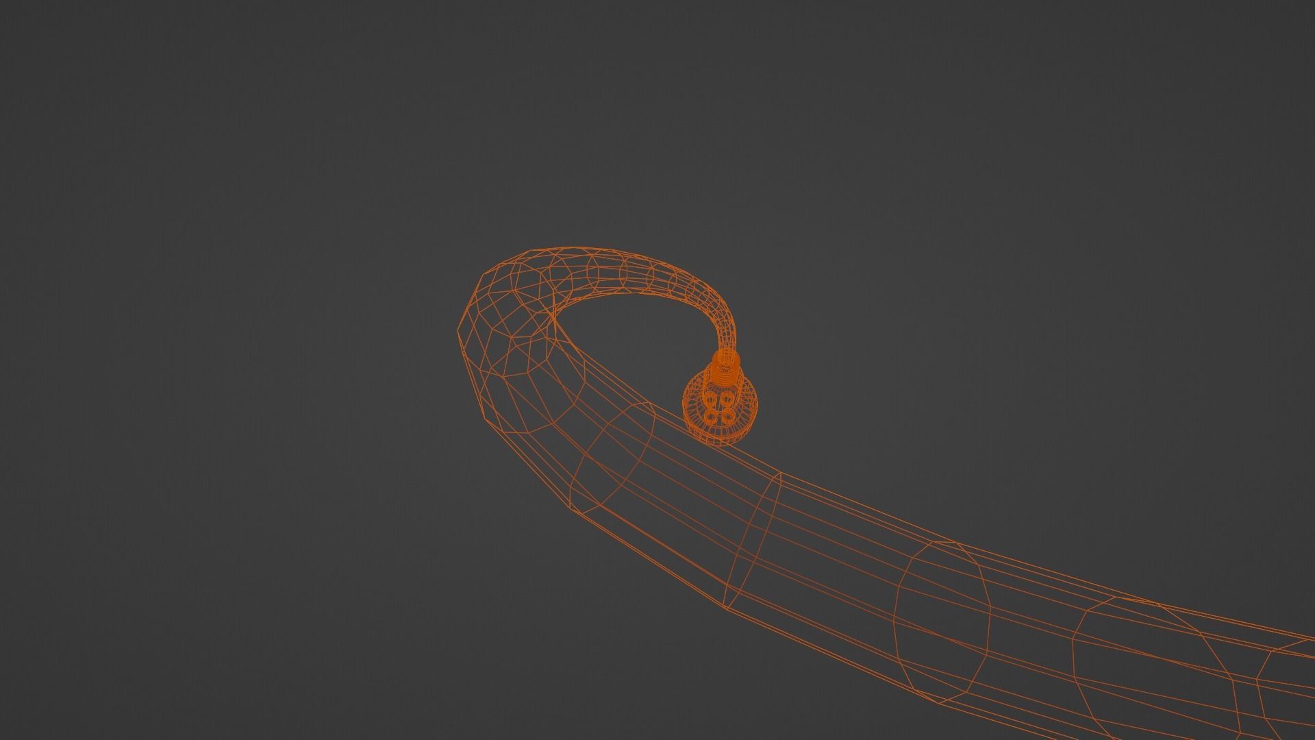 old power cord cable 220v Low-poly 3D model_5