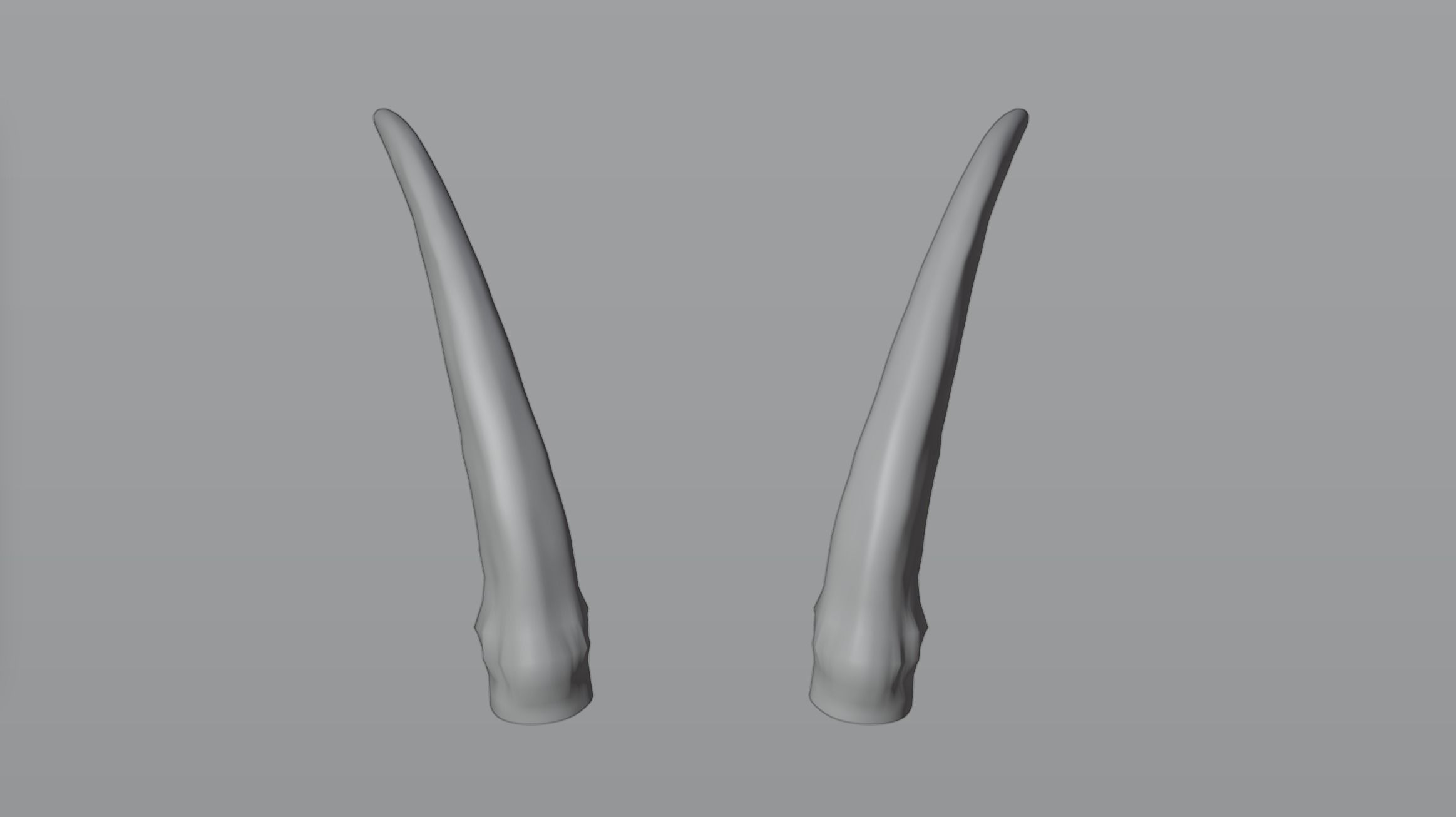 Horns 4 pair of tusks 3D model_1