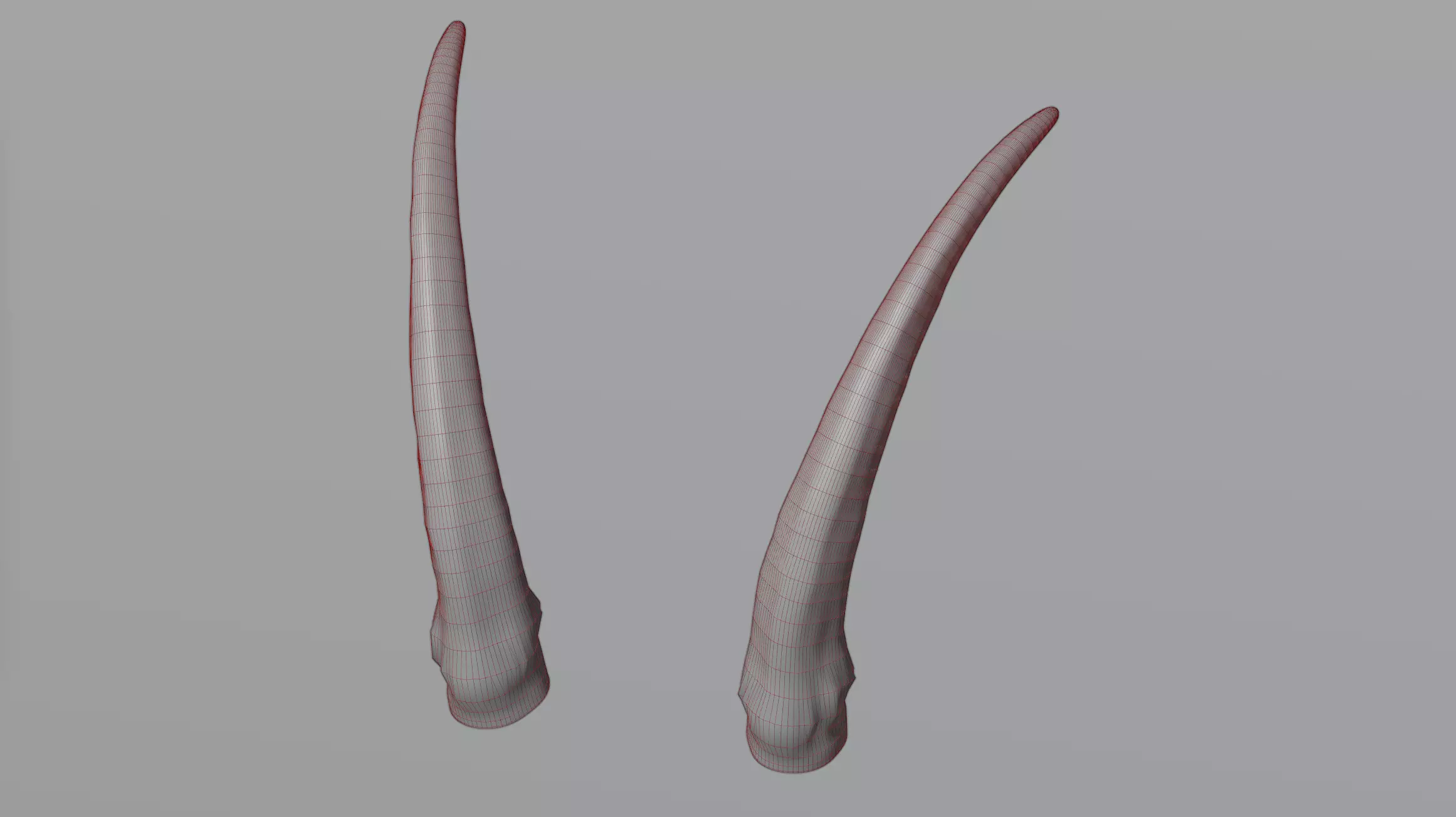 Horns 4 pair of tusks 3D model_0