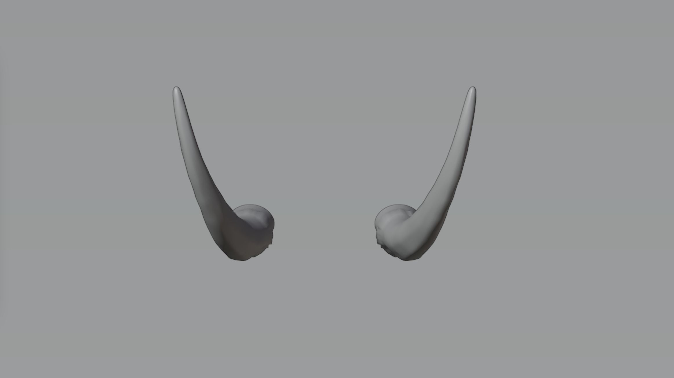 Horns 4 pair of tusks 3D model_4