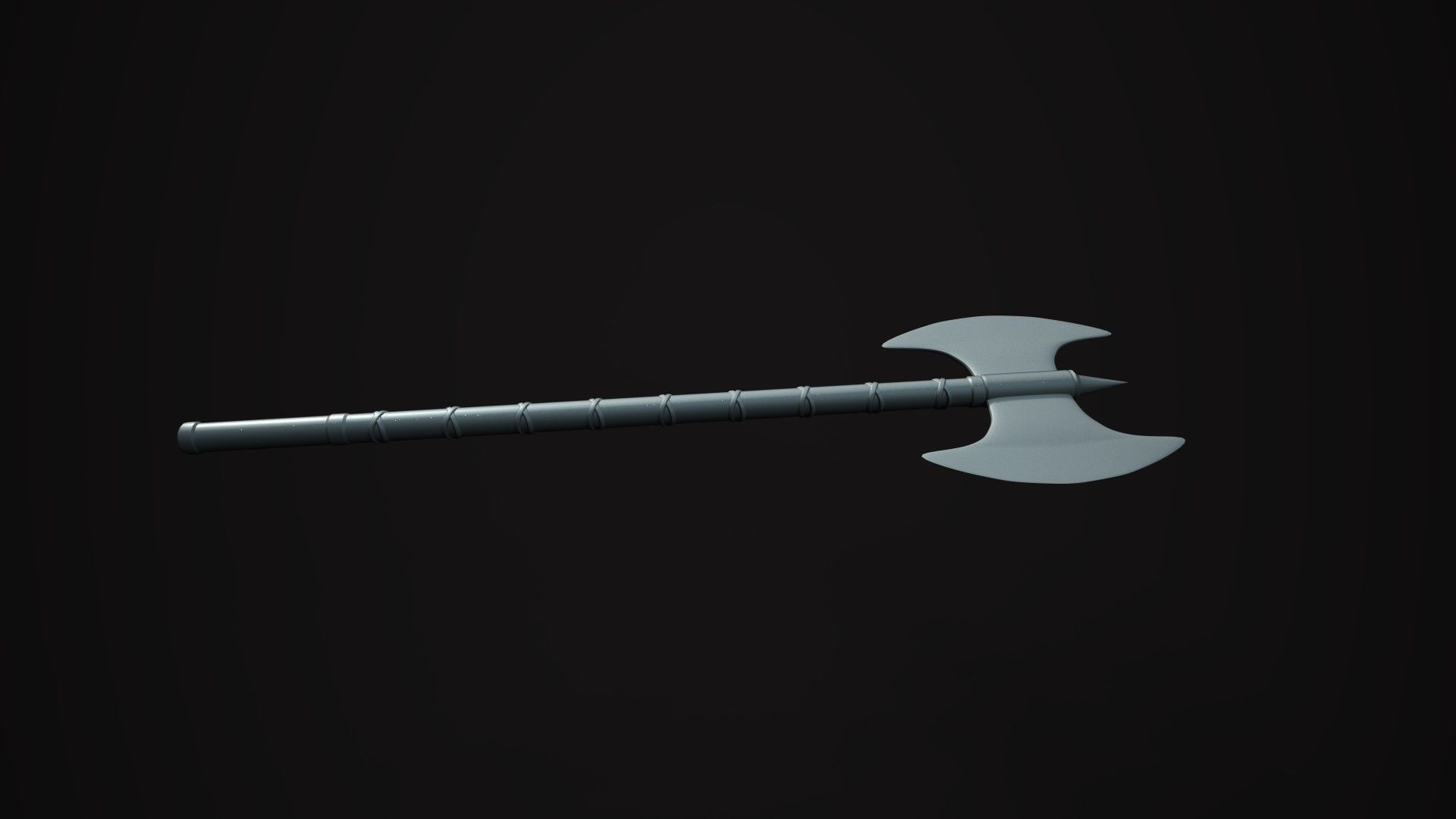 Medieval  Double Axe V1 Low-poly 3D model_13