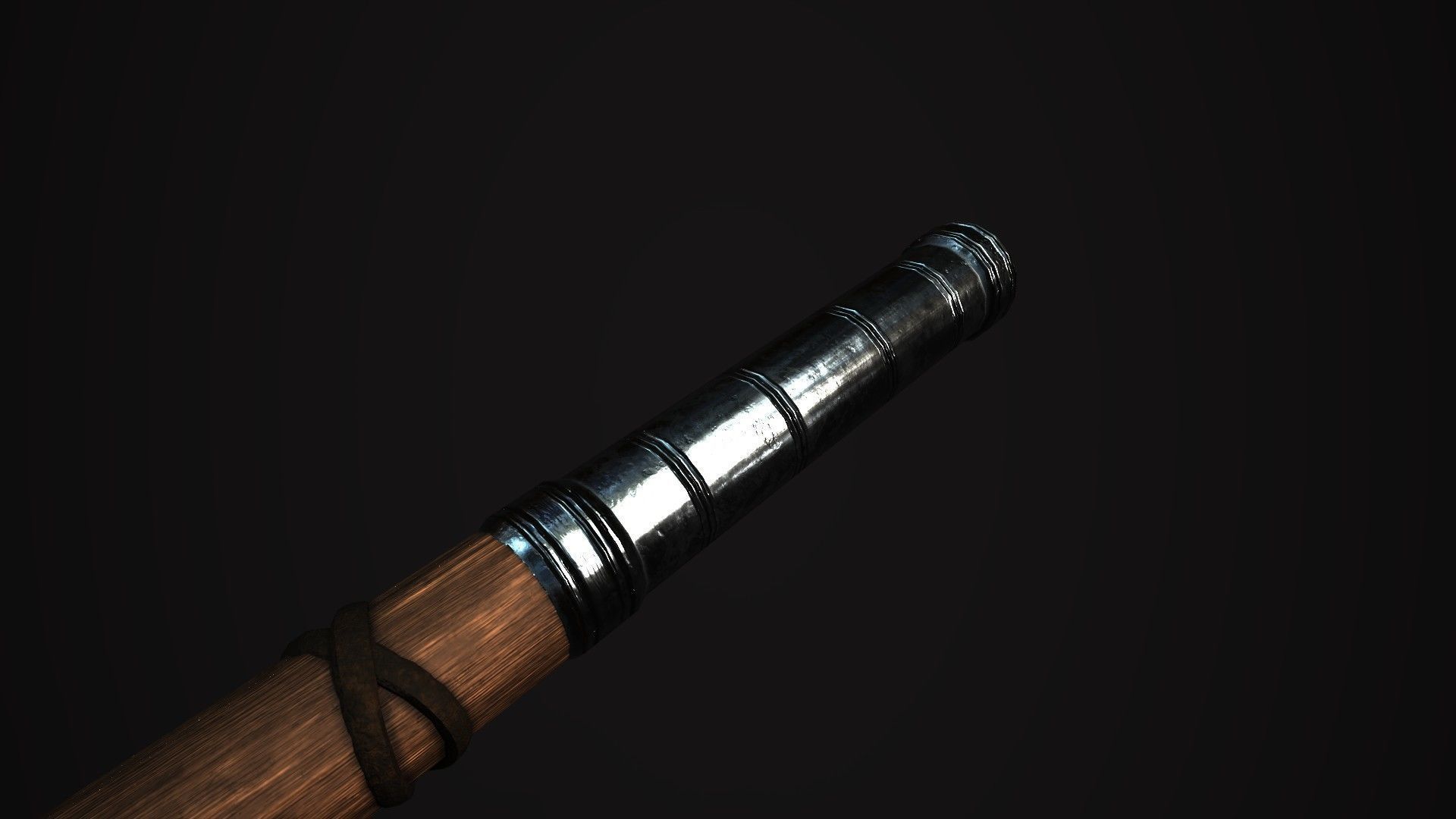 Medieval  Double Axe V1 Low-poly 3D model_8