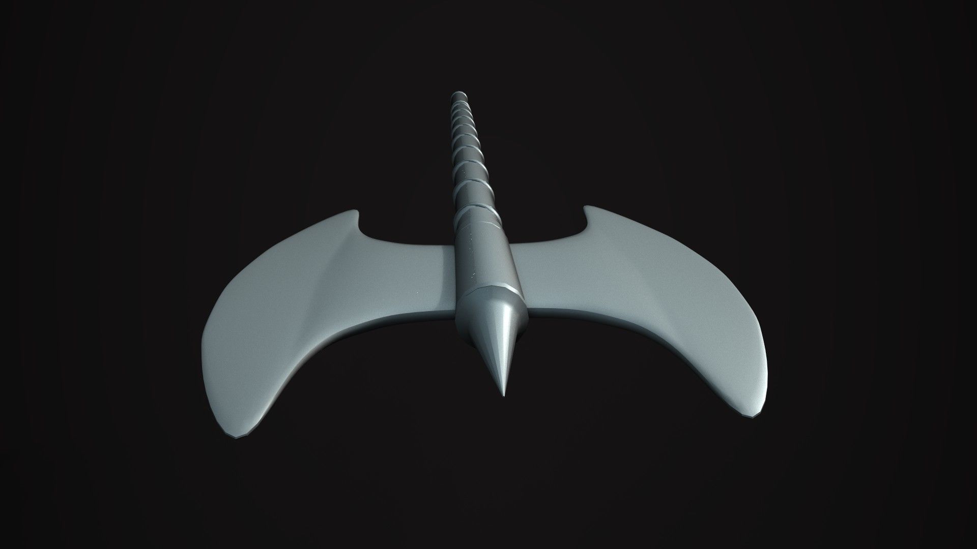Medieval  Double Axe V1 Low-poly 3D model_15
