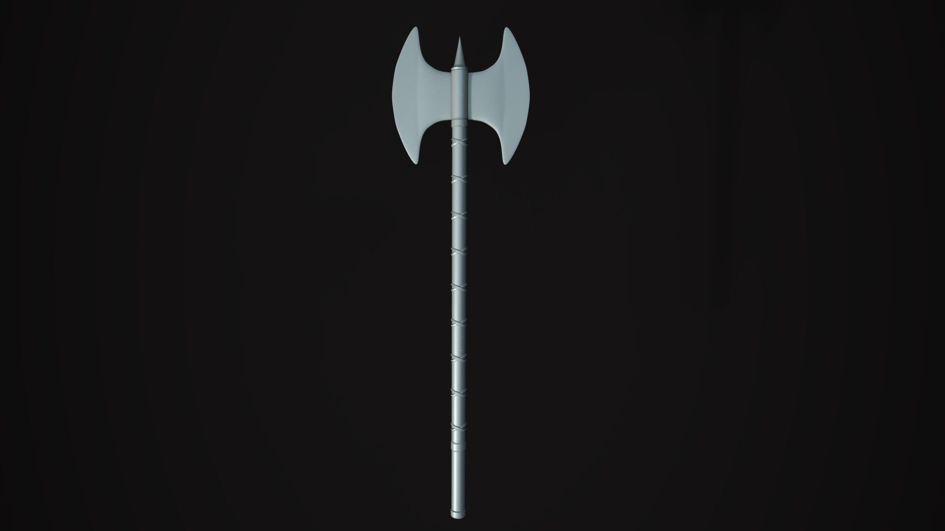 Medieval  Double Axe V1 Low-poly 3D model_10