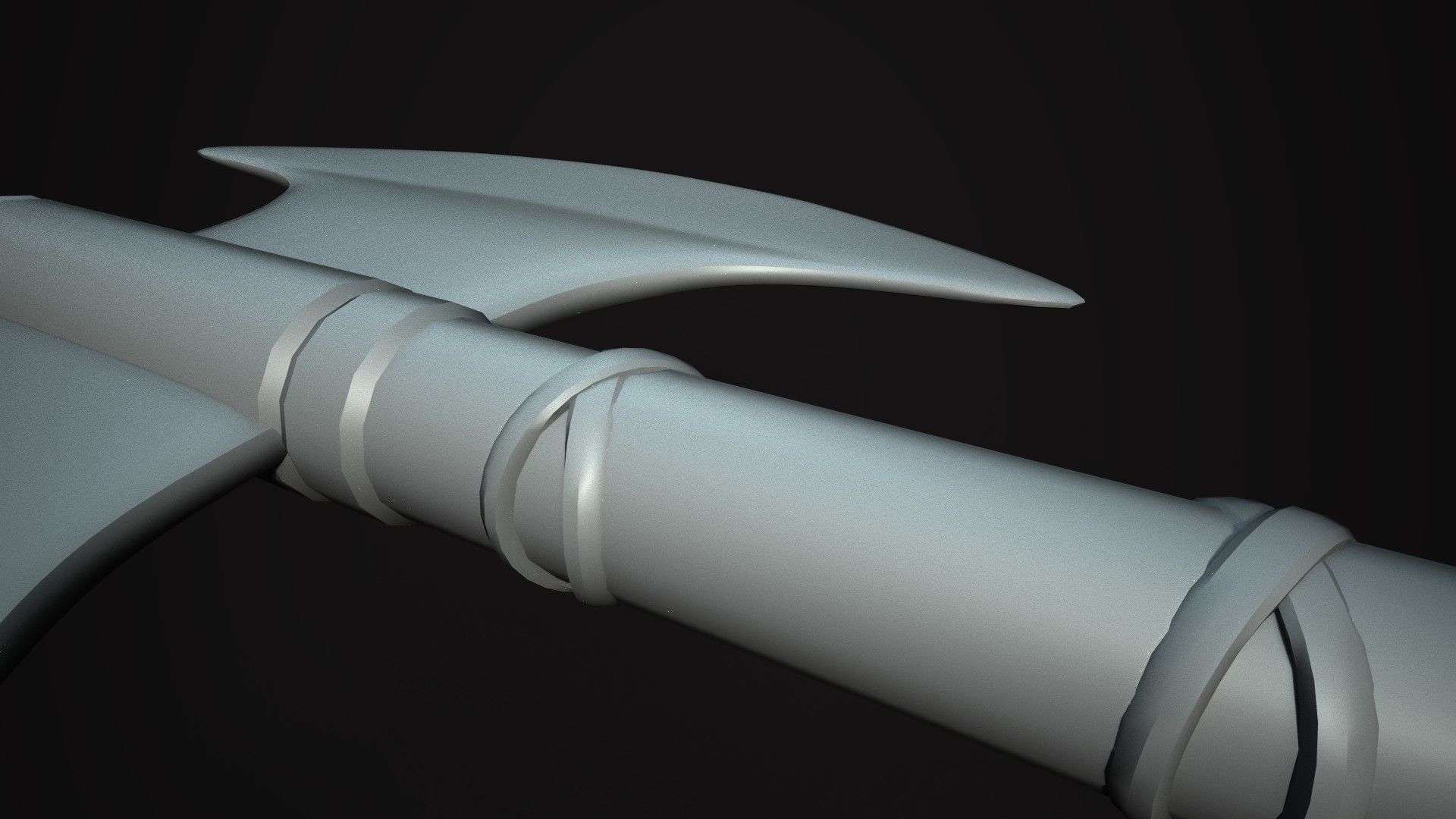 Medieval  Double Axe V1 Low-poly 3D model_17
