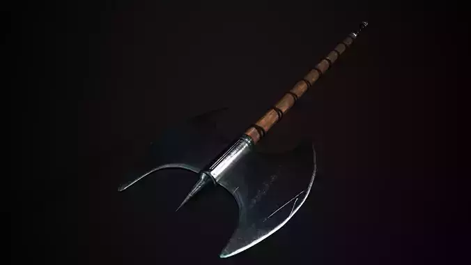 Medieval  Double Axe V1 Low-poly 3D model