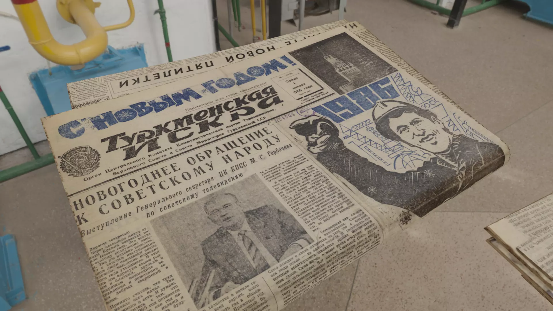 HighRes old newspapers Low-poly 3D model_0