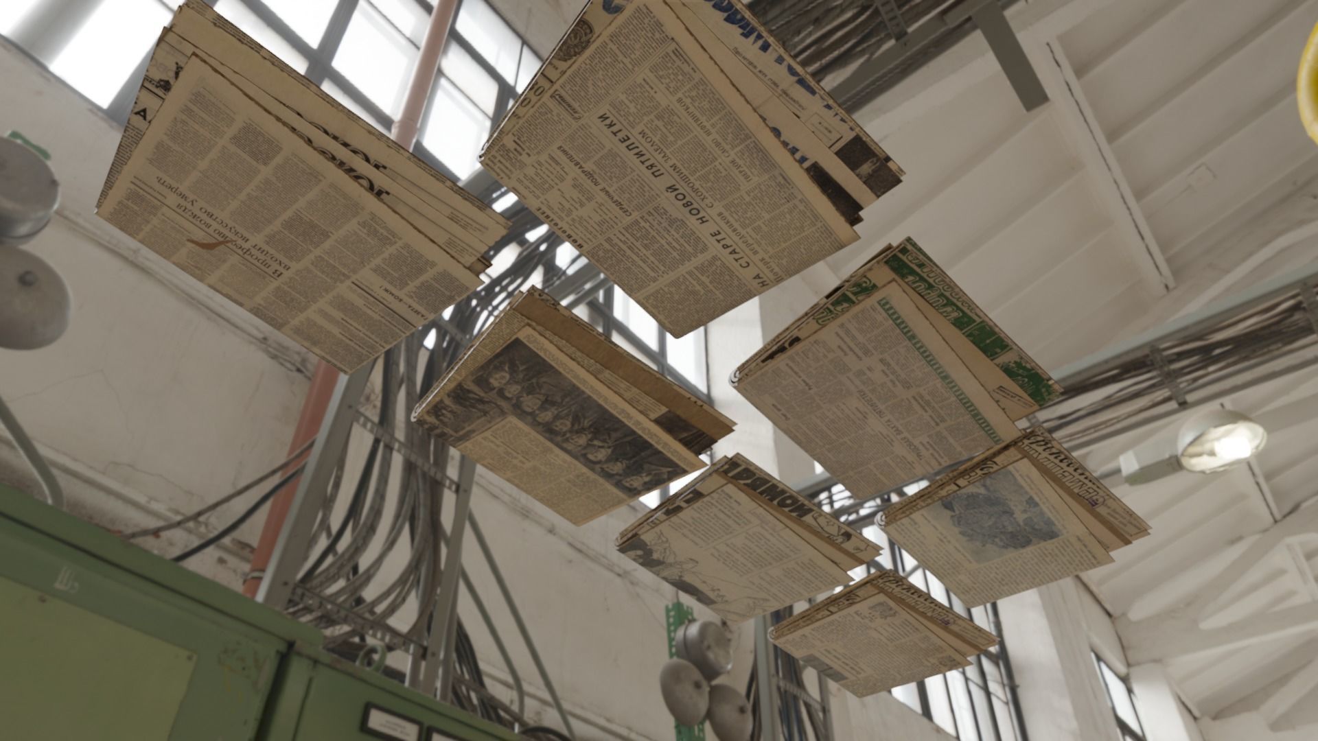 HighRes old newspapers Low-poly 3D model_9