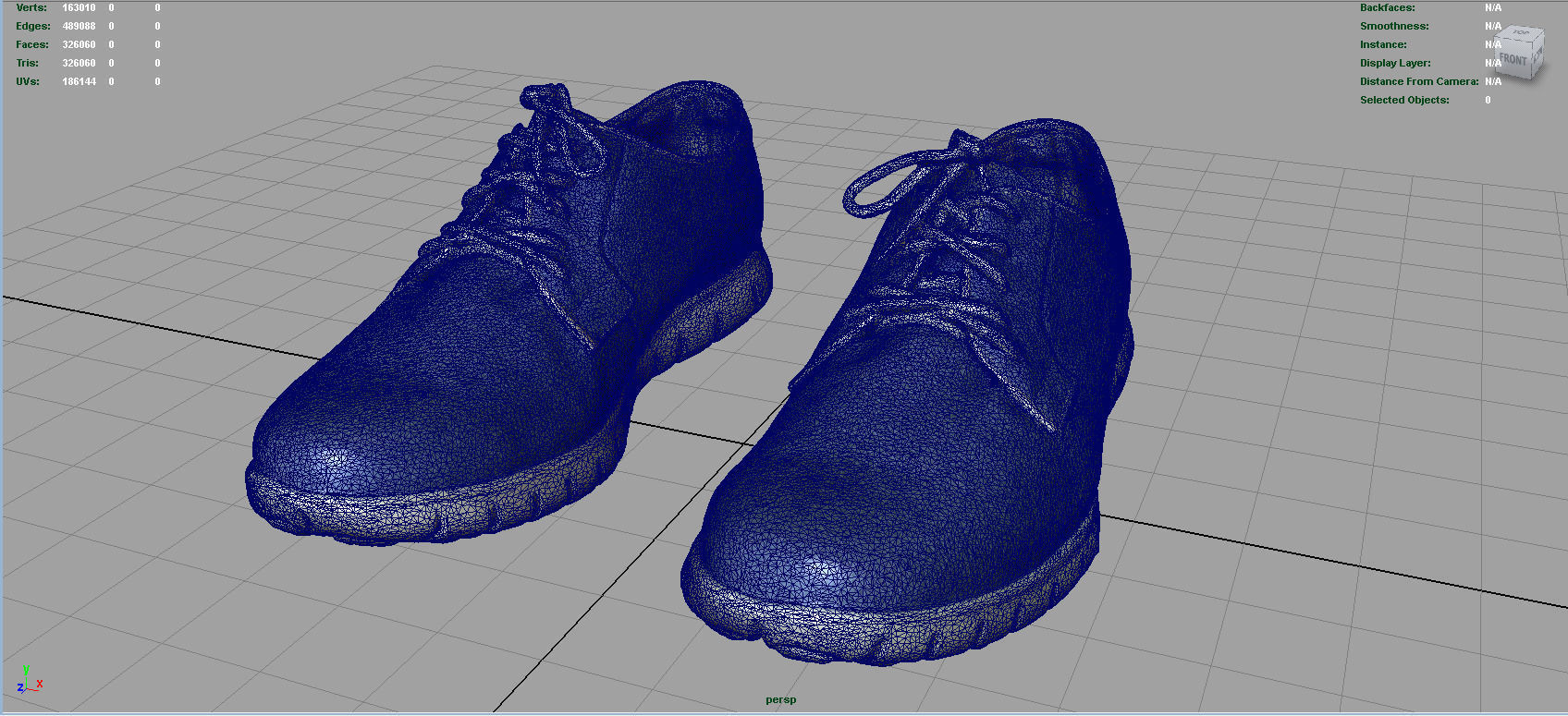 Sneakers Low-poly 3D model_6