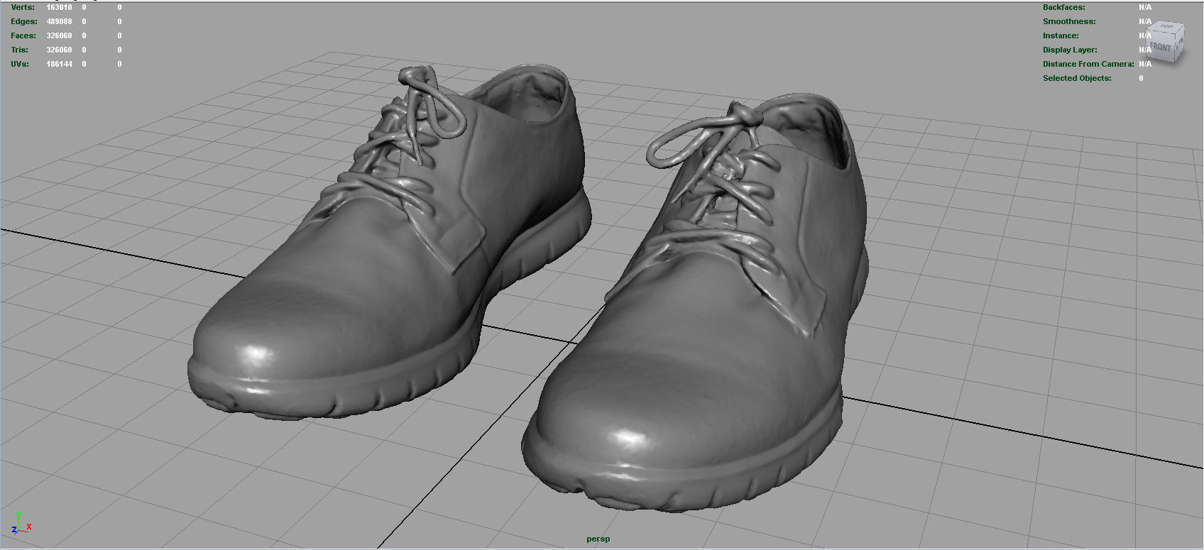 Sneakers Low-poly 3D model_5