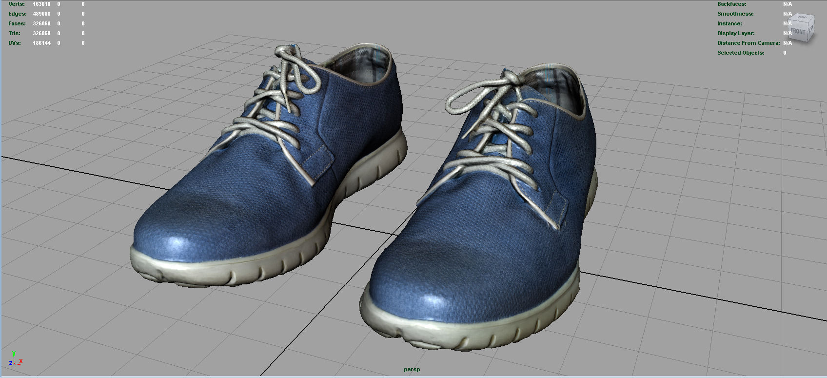 Sneakers Low-poly 3D model_3