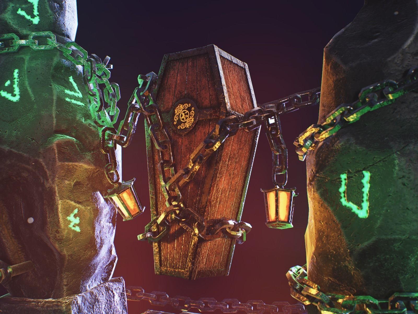 Ancient Altar PBR Game ready Low-poly 3D model_3