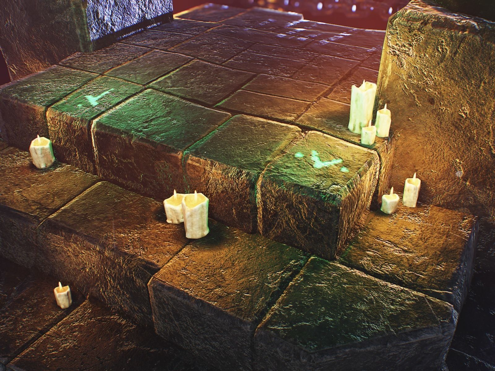 Ancient Altar PBR Game ready Low-poly 3D model_4