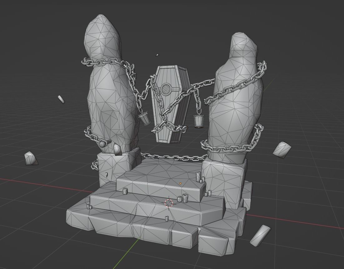 Ancient Altar PBR Game ready Low-poly 3D model_7