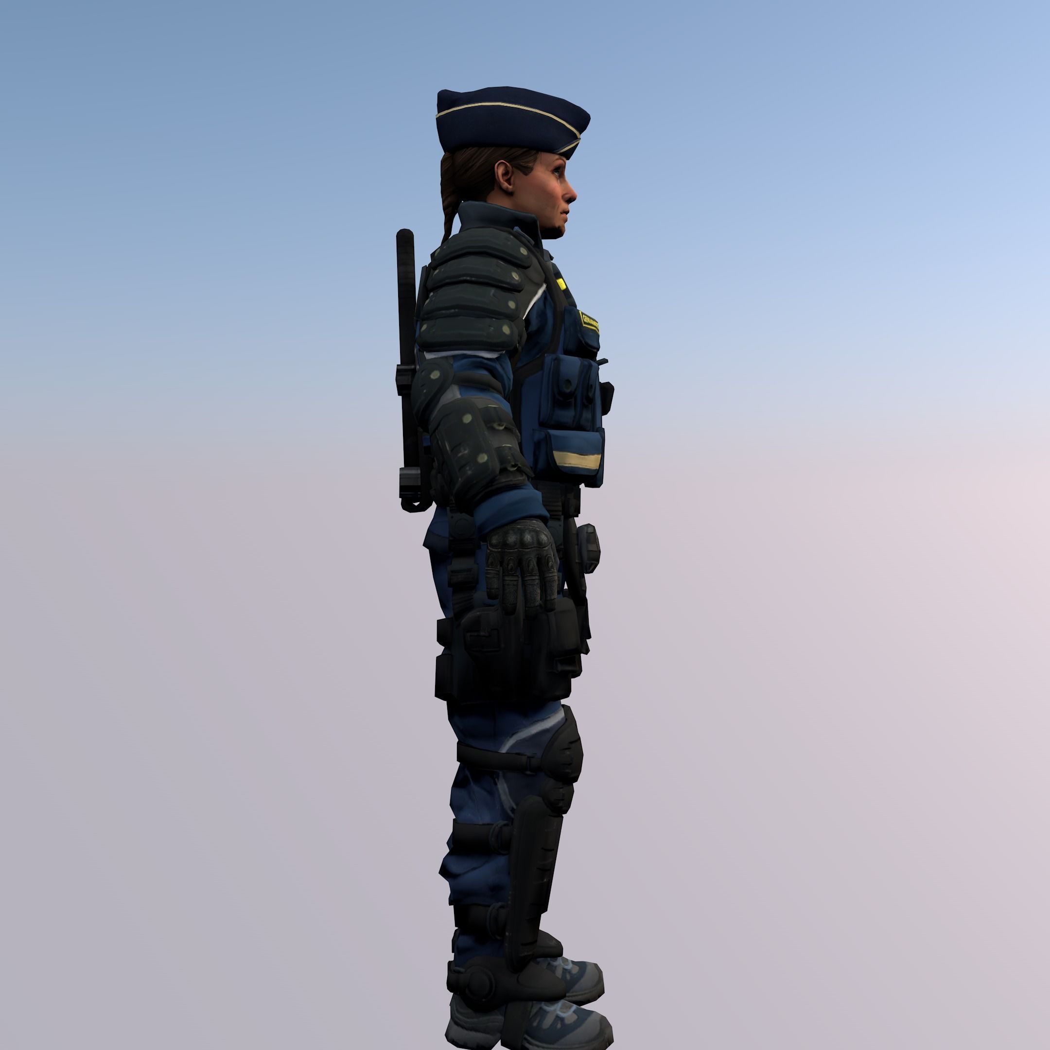 Agent from the game CSGO Commandant Rushar 3D model_1