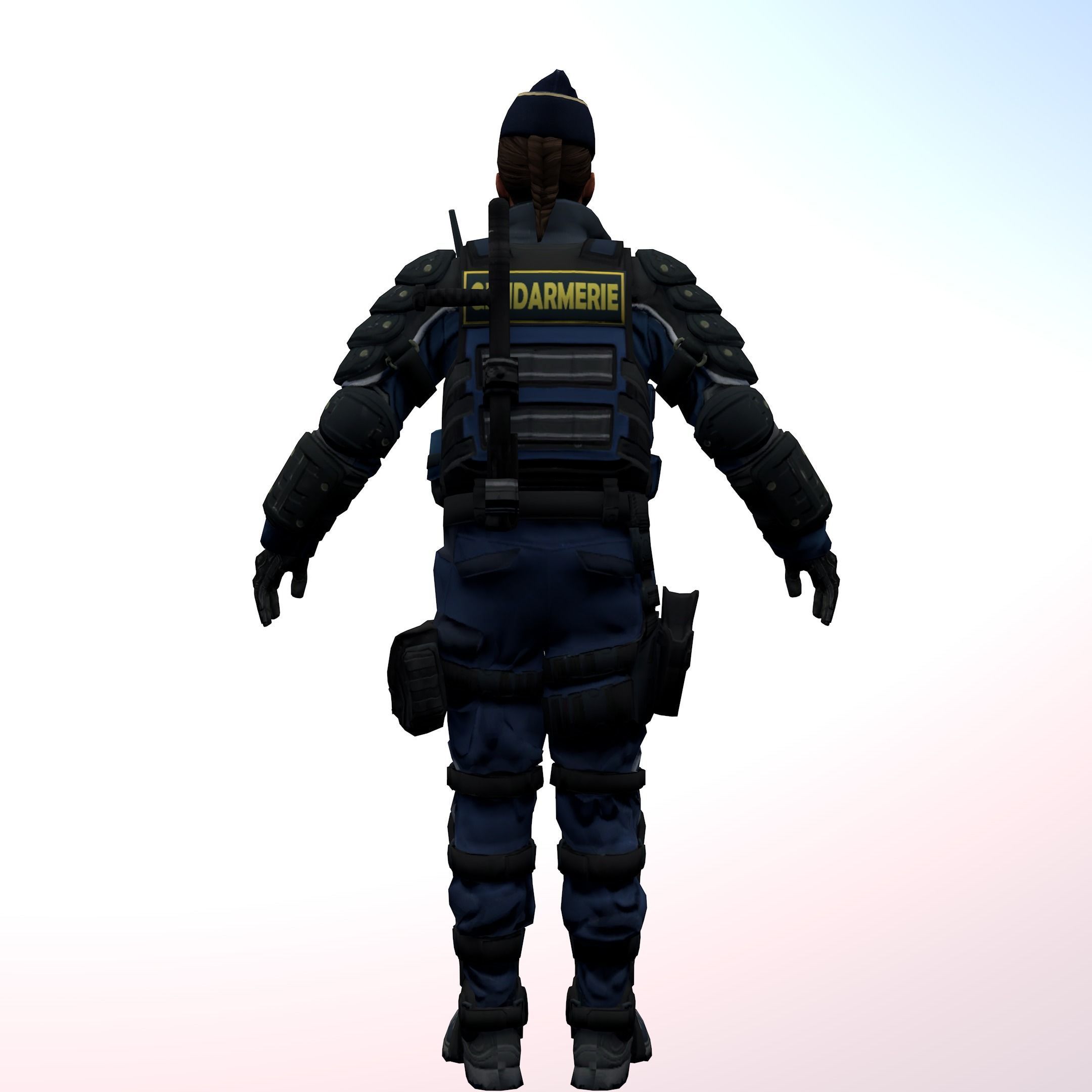 Agent from the game CSGO Commandant Rushar 3D model_2