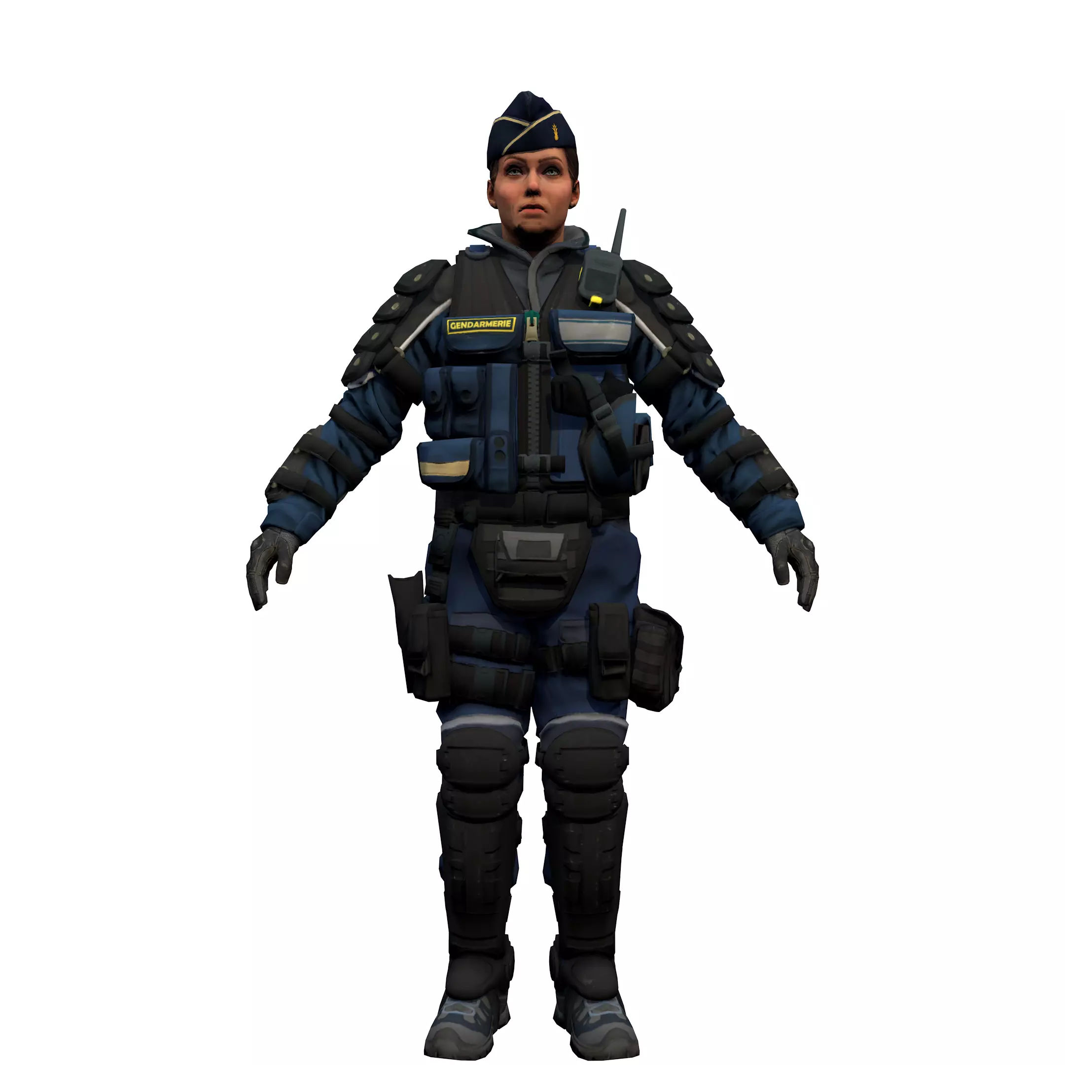 Agent from the game CSGO Commandant Rushar 3D model_0