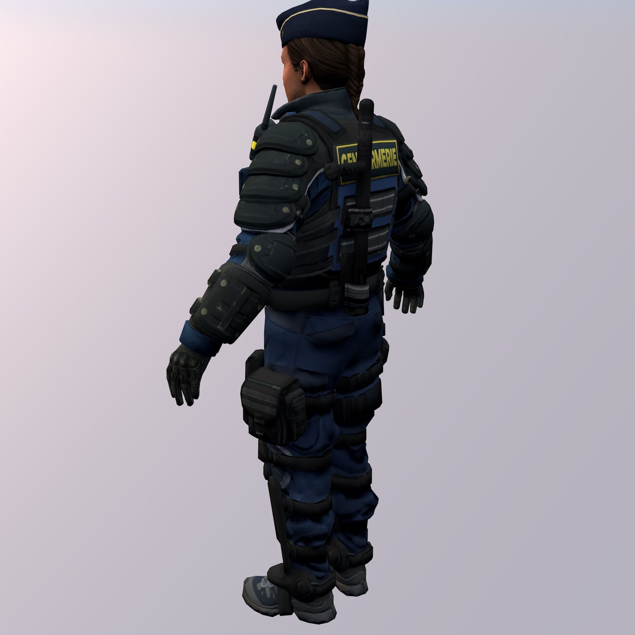 Agent from the game CSGO Commandant Rushar 3D model_5