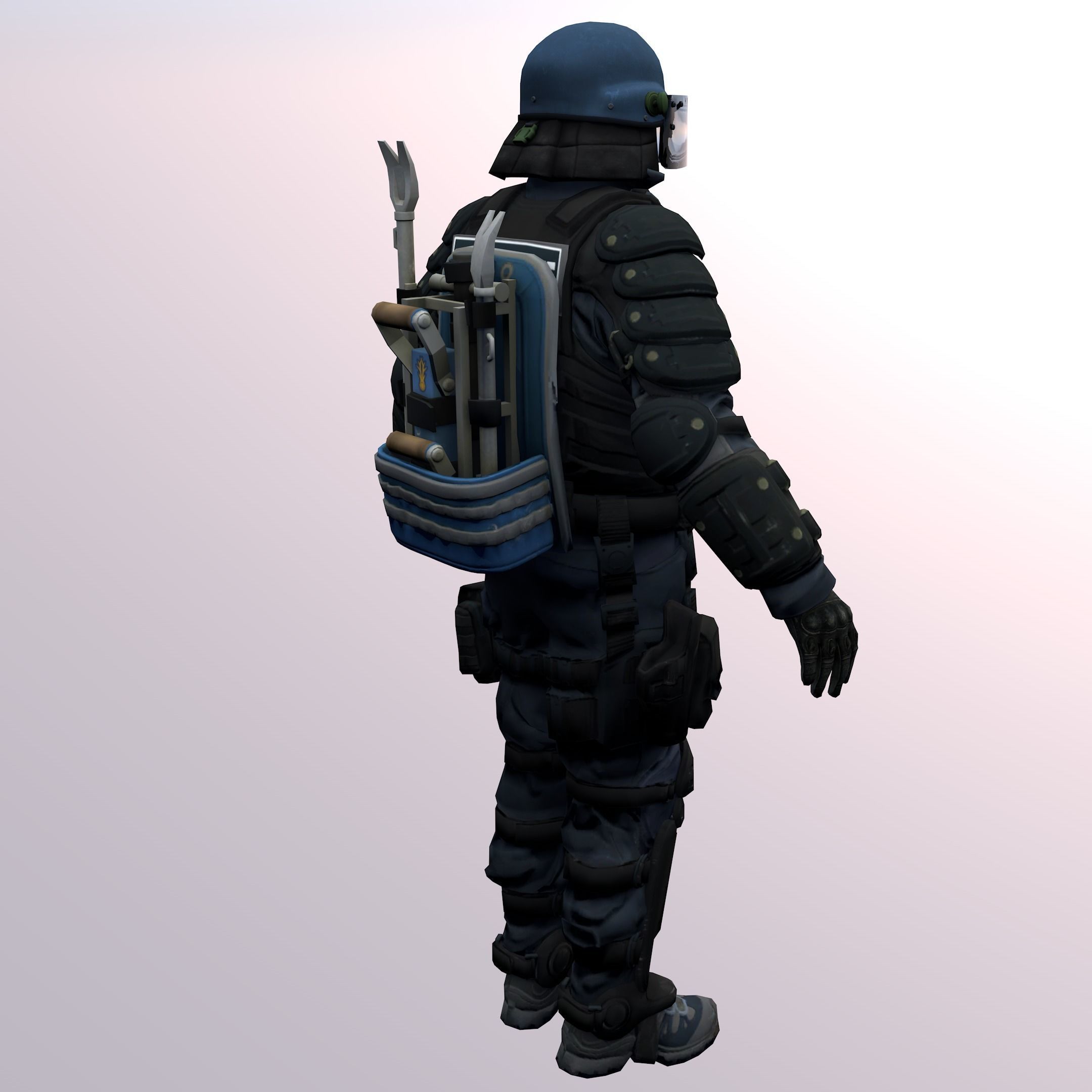 Agent from the game CSGO Cadet National Gendarmerie 3D model_6