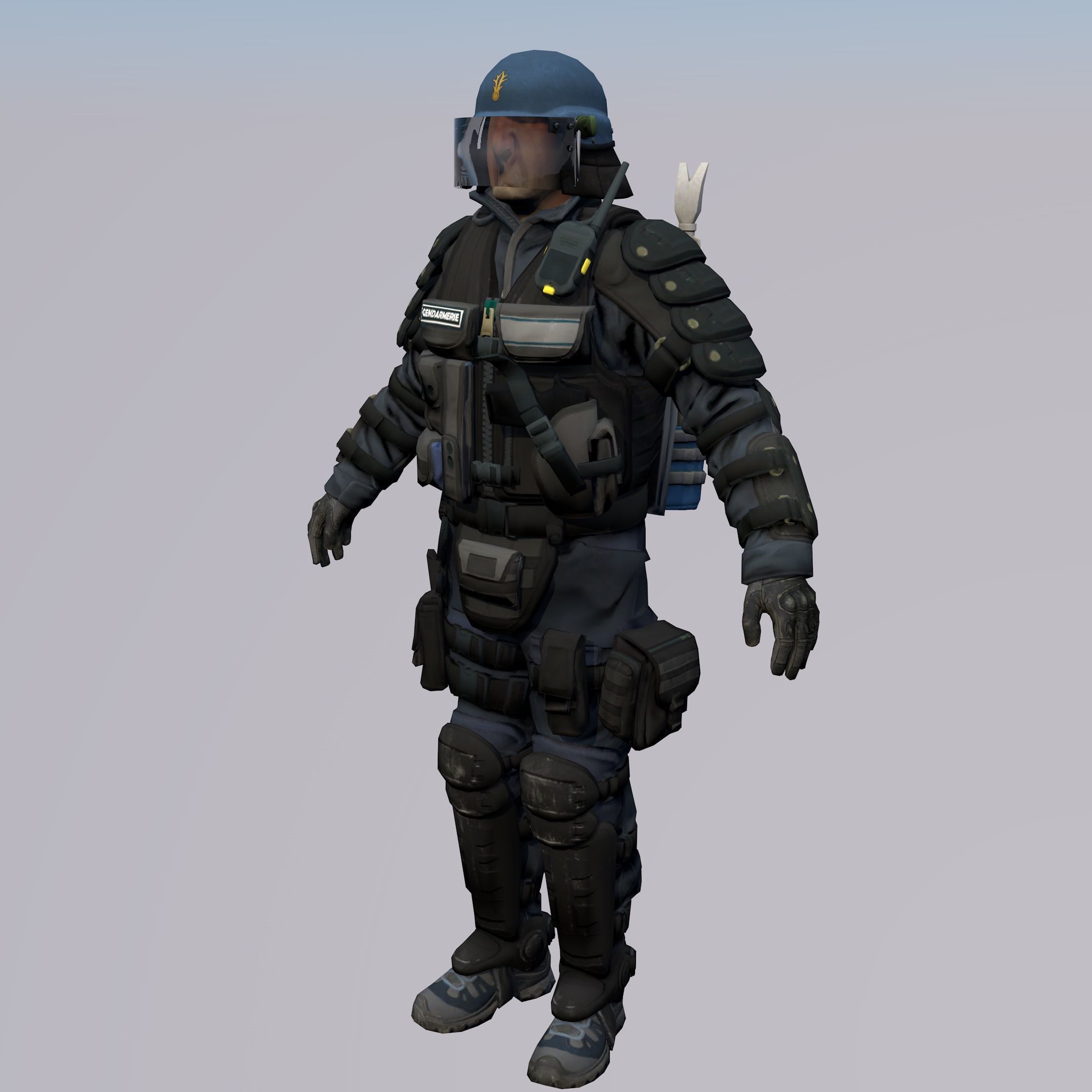 Agent from the game CSGO Cadet National Gendarmerie 3D model_4