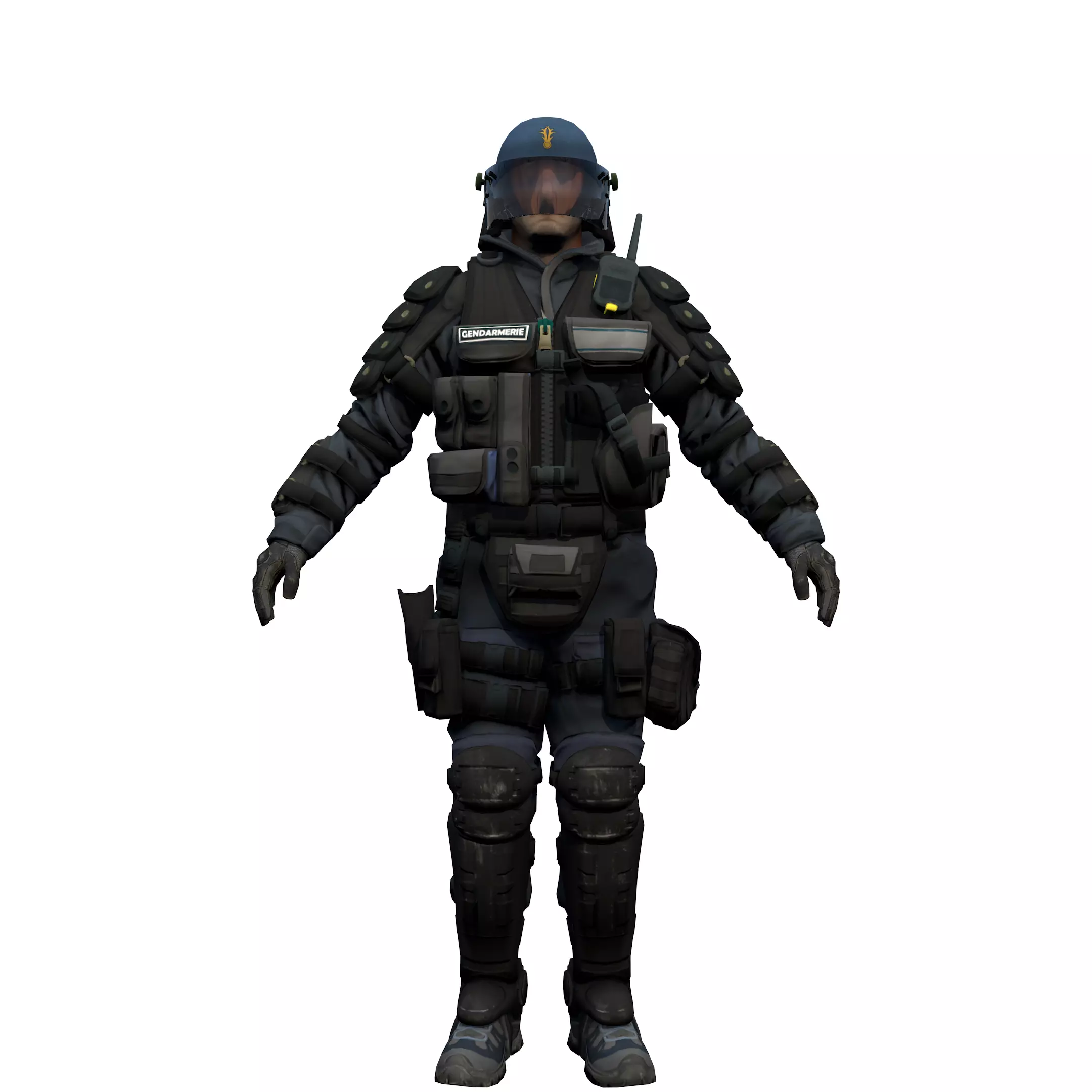 Agent from the game CSGO Cadet National Gendarmerie 3D model_0