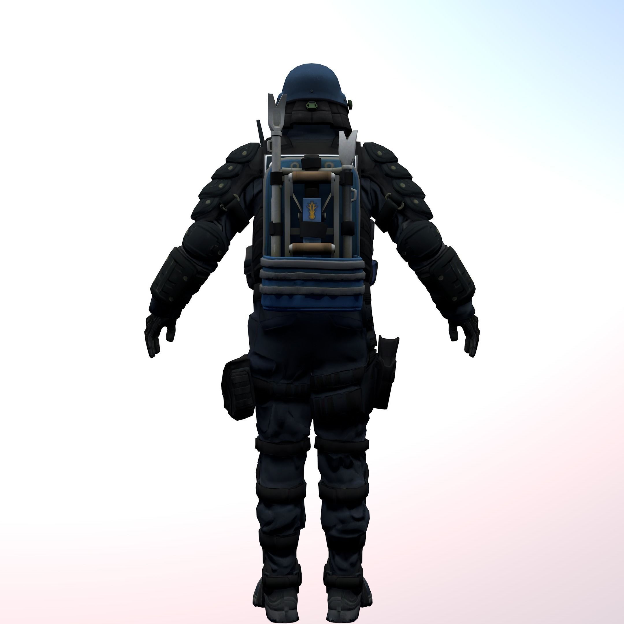 Agent from the game CSGO Cadet National Gendarmerie 3D model_2