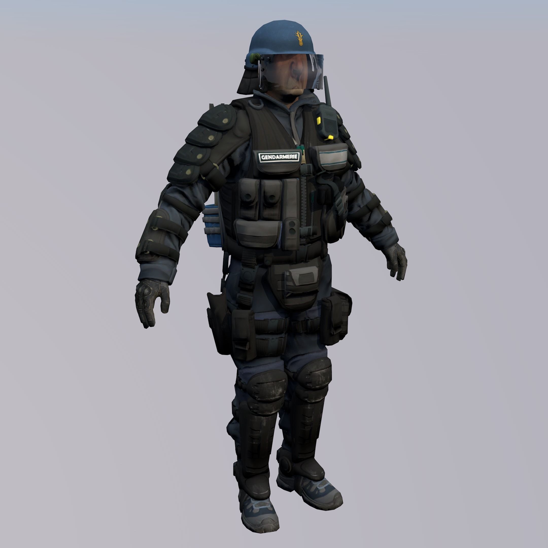 Agent from the game CSGO Cadet National Gendarmerie 3D model_3
