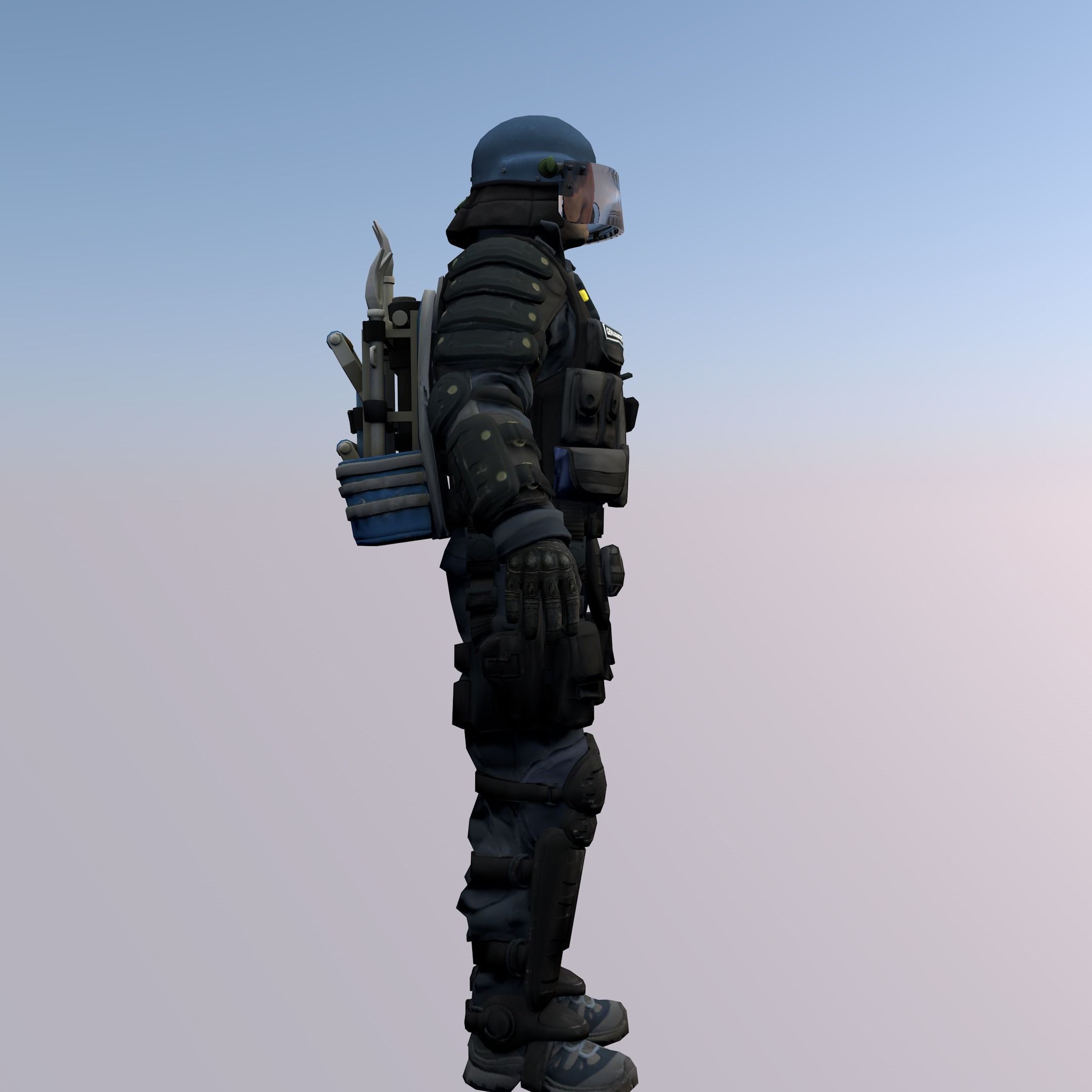 Agent from the game CSGO Cadet National Gendarmerie 3D model_1