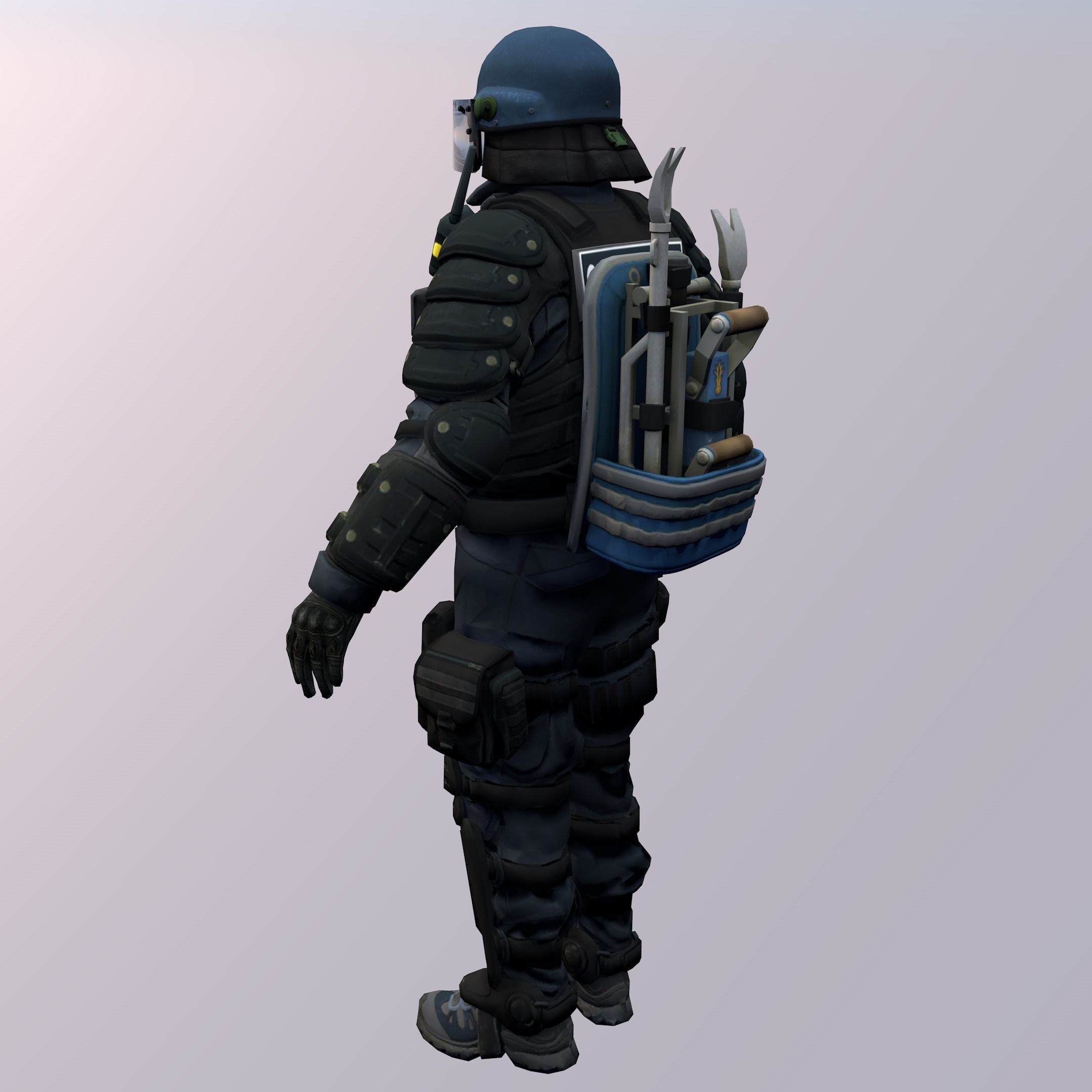 Agent from the game CSGO Cadet National Gendarmerie 3D model_5