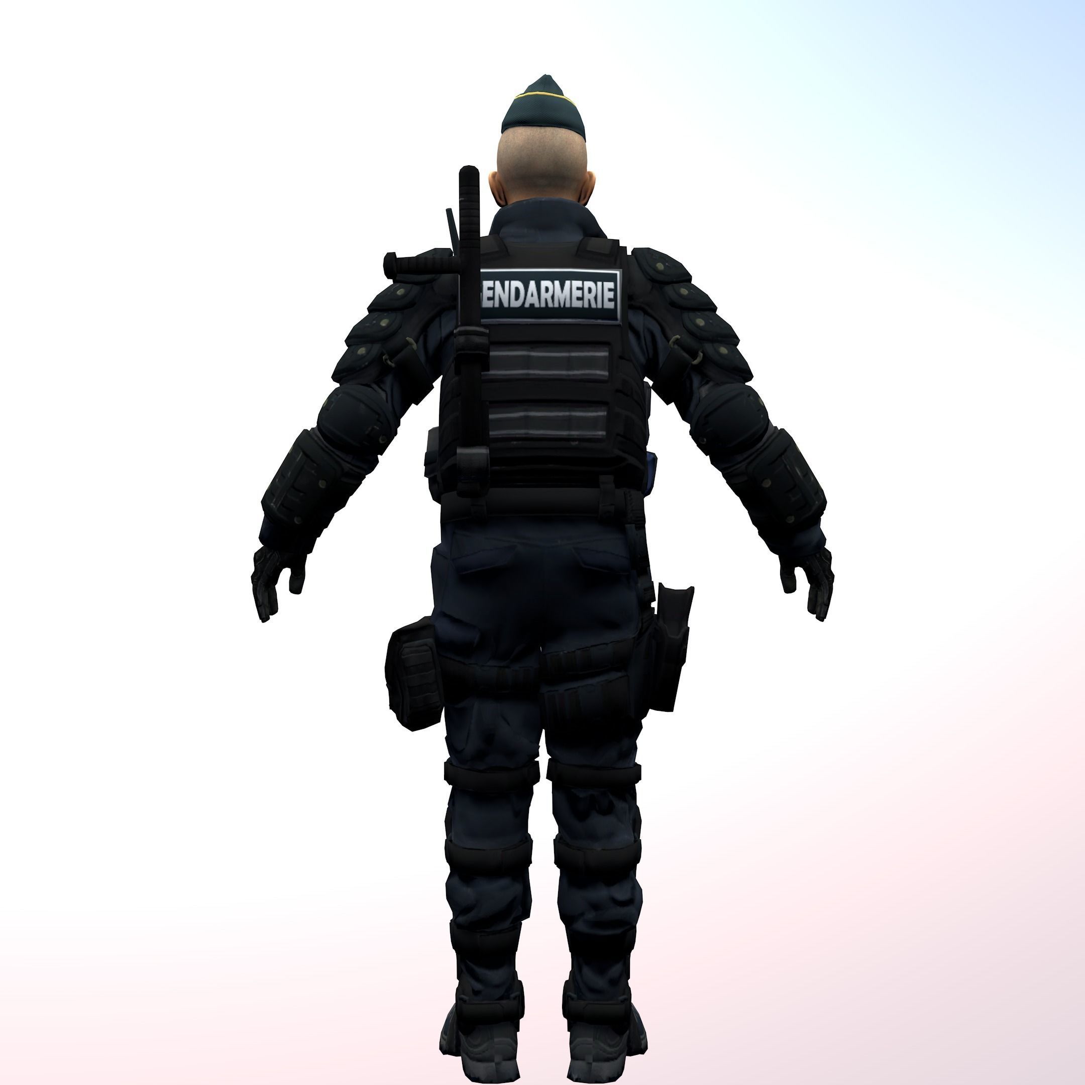 Agent from the game CSGO Jacques Beltram 3D model_2