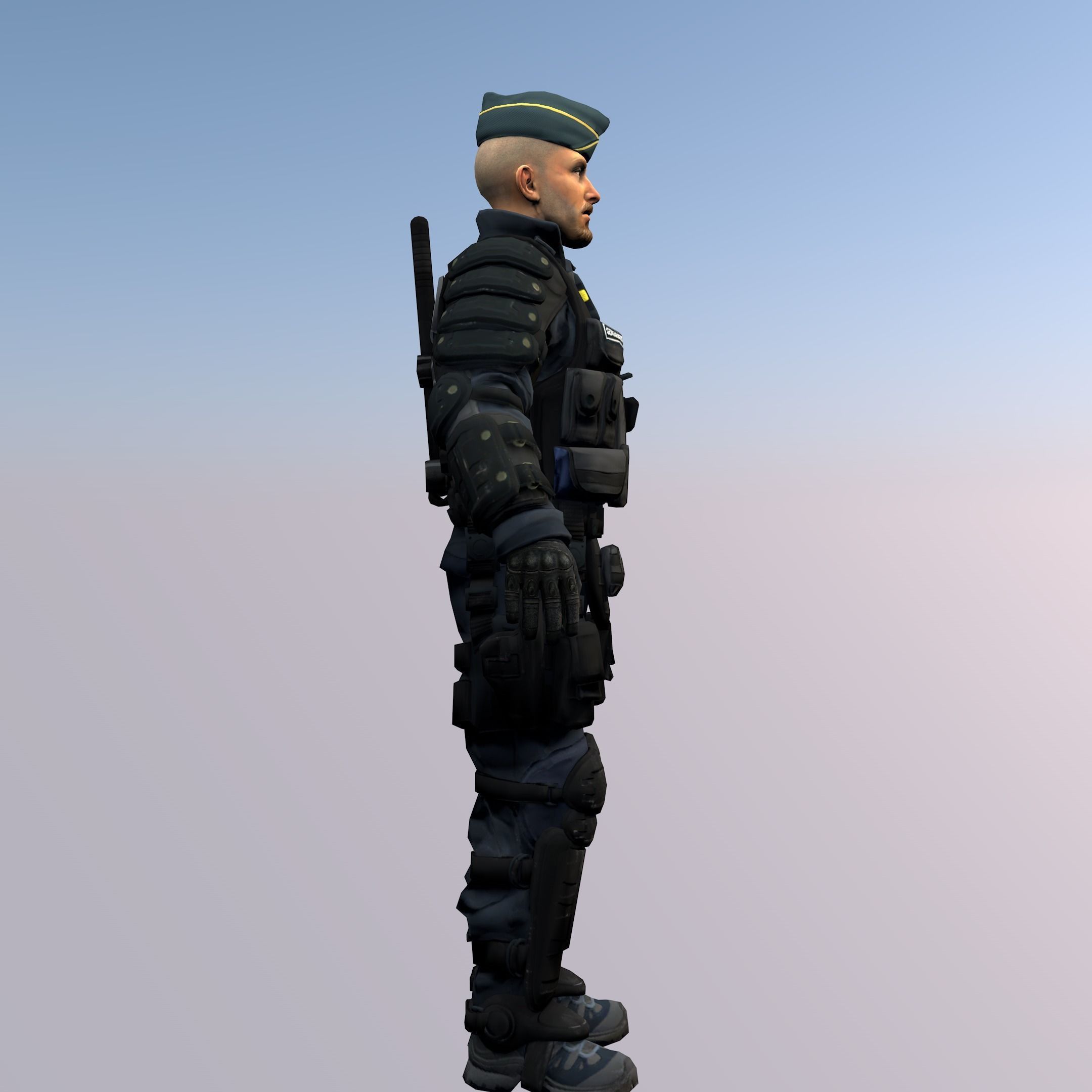 Agent from the game CSGO Jacques Beltram 3D model_1