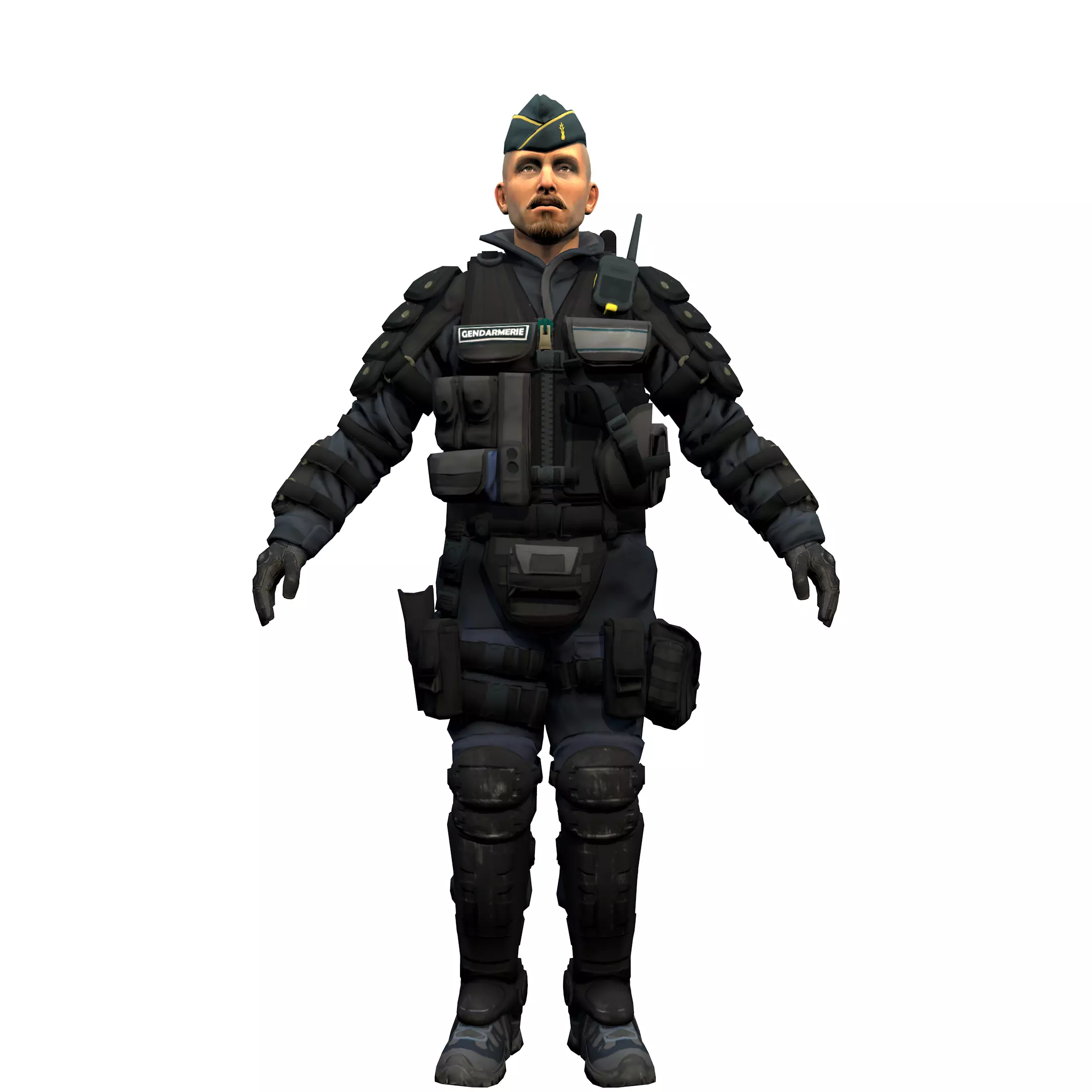 Agent from the game CSGO Jacques Beltram 3D model_0