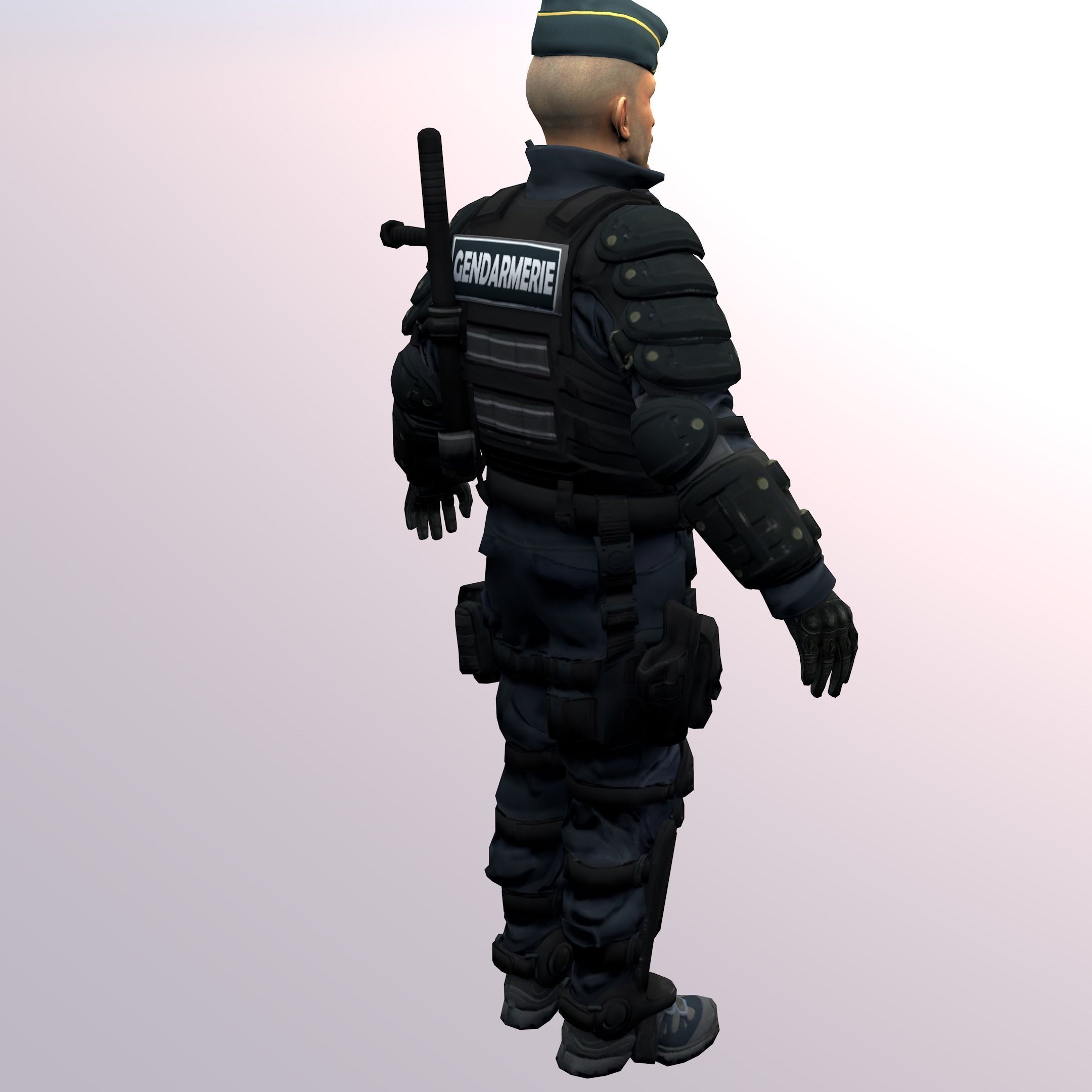 Agent from the game CSGO Jacques Beltram 3D model_6
